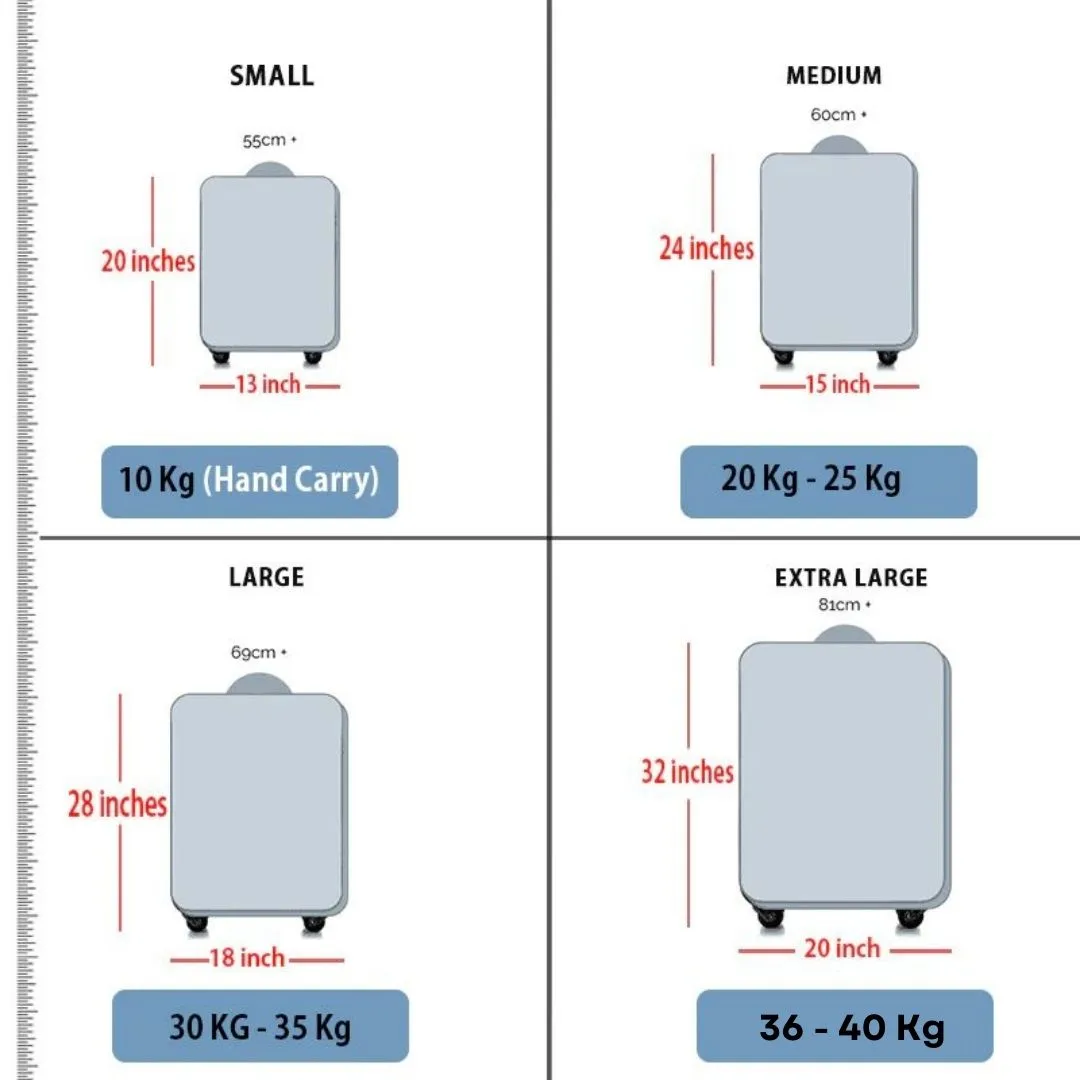 20 Inch Cabin Size Falcon Premium Expandable Soft Fabric Luggage | 4 Smooth Spinner Wheels | Secure Combination Locks