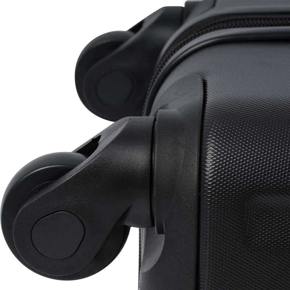 28In Expandable Lightweight Spinner Suitcase with Corner Guards - Black