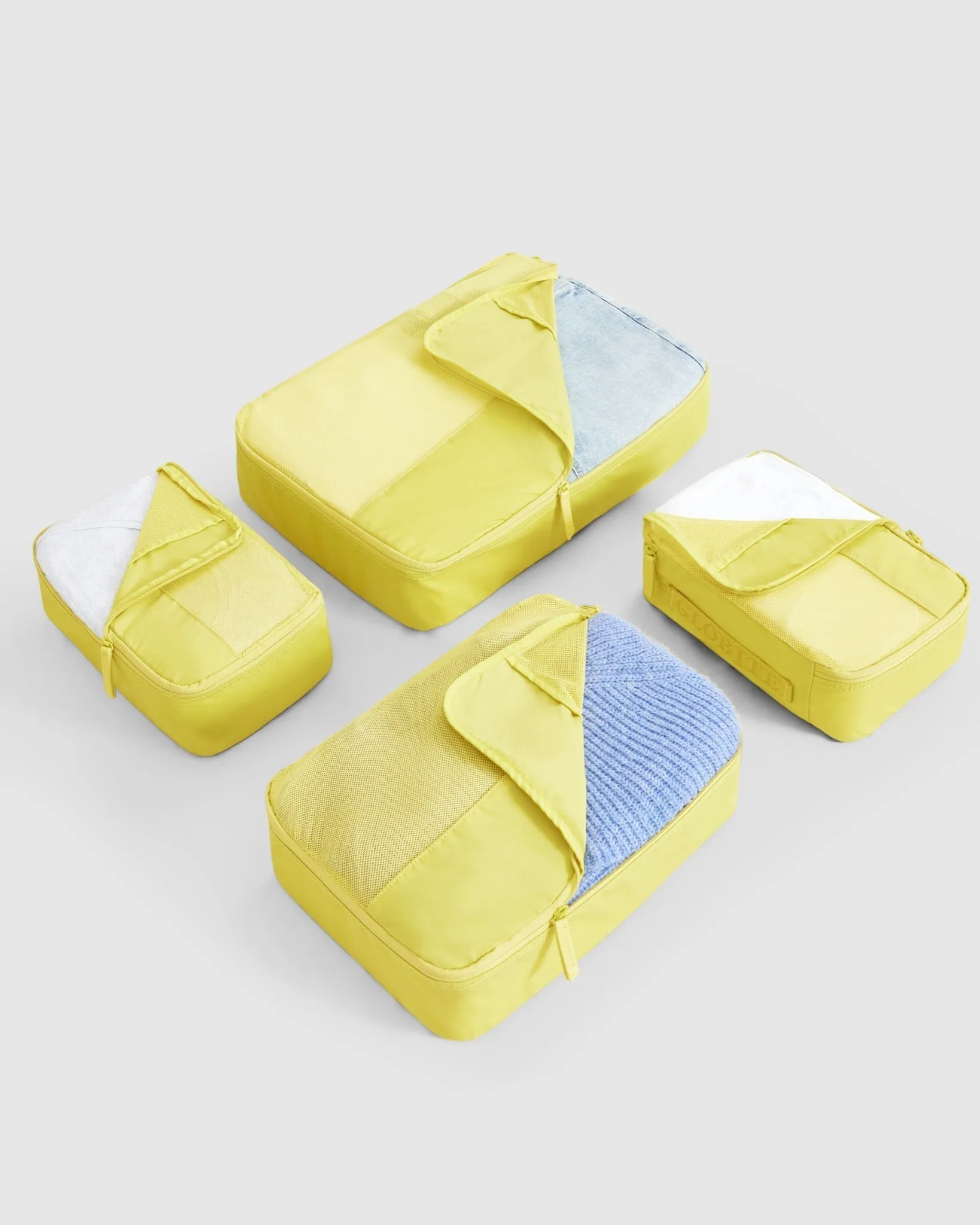 4 Pc Packing Cube Set - Endive Yellow