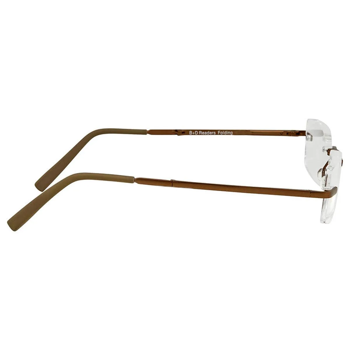 B D Unisex Eyeglasses - Folding Readers  1.50, Matt Brown/Brown | 2244-38-15