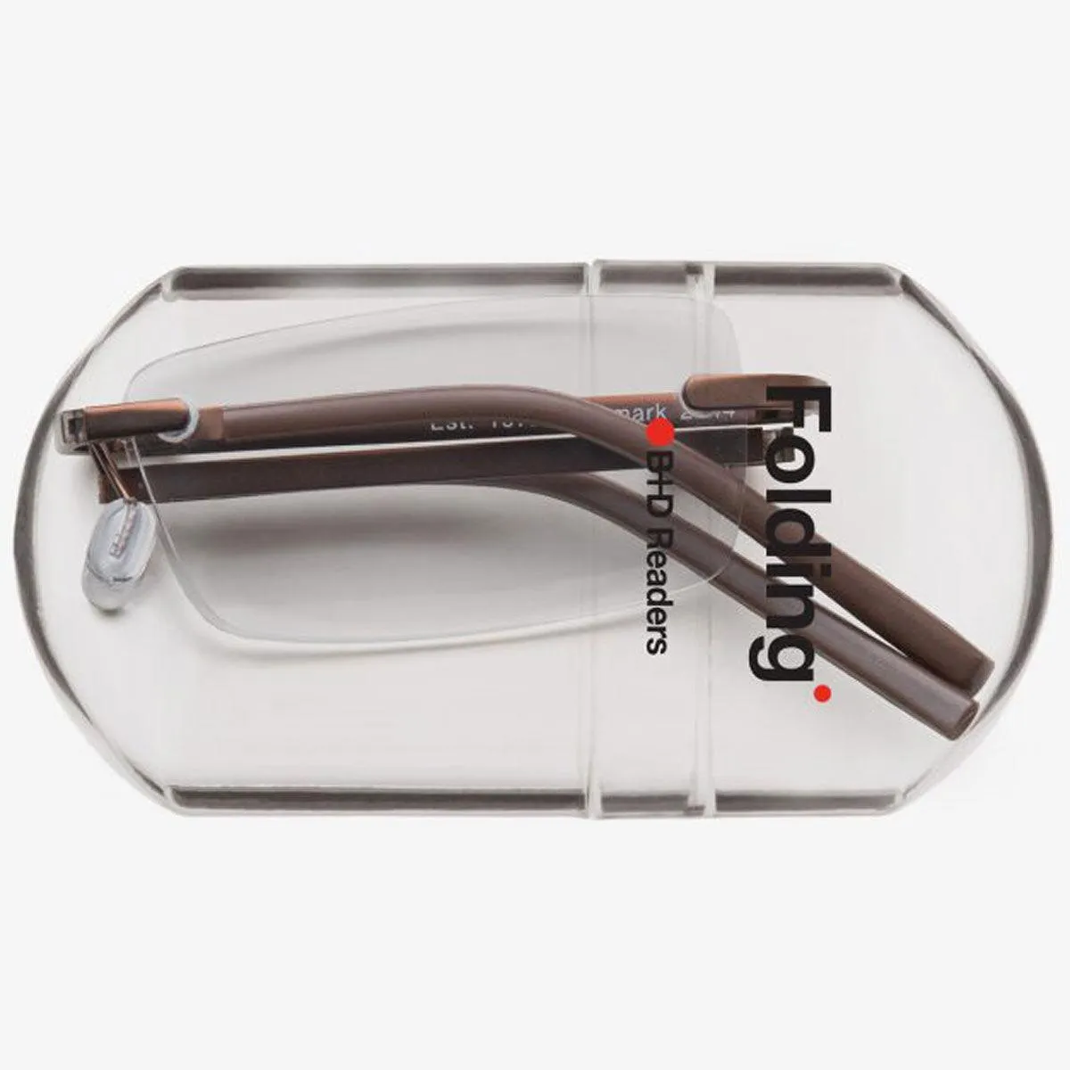 B D Unisex Eyeglasses - Folding Readers  1.50, Matt Brown/Brown | 2244-38-15