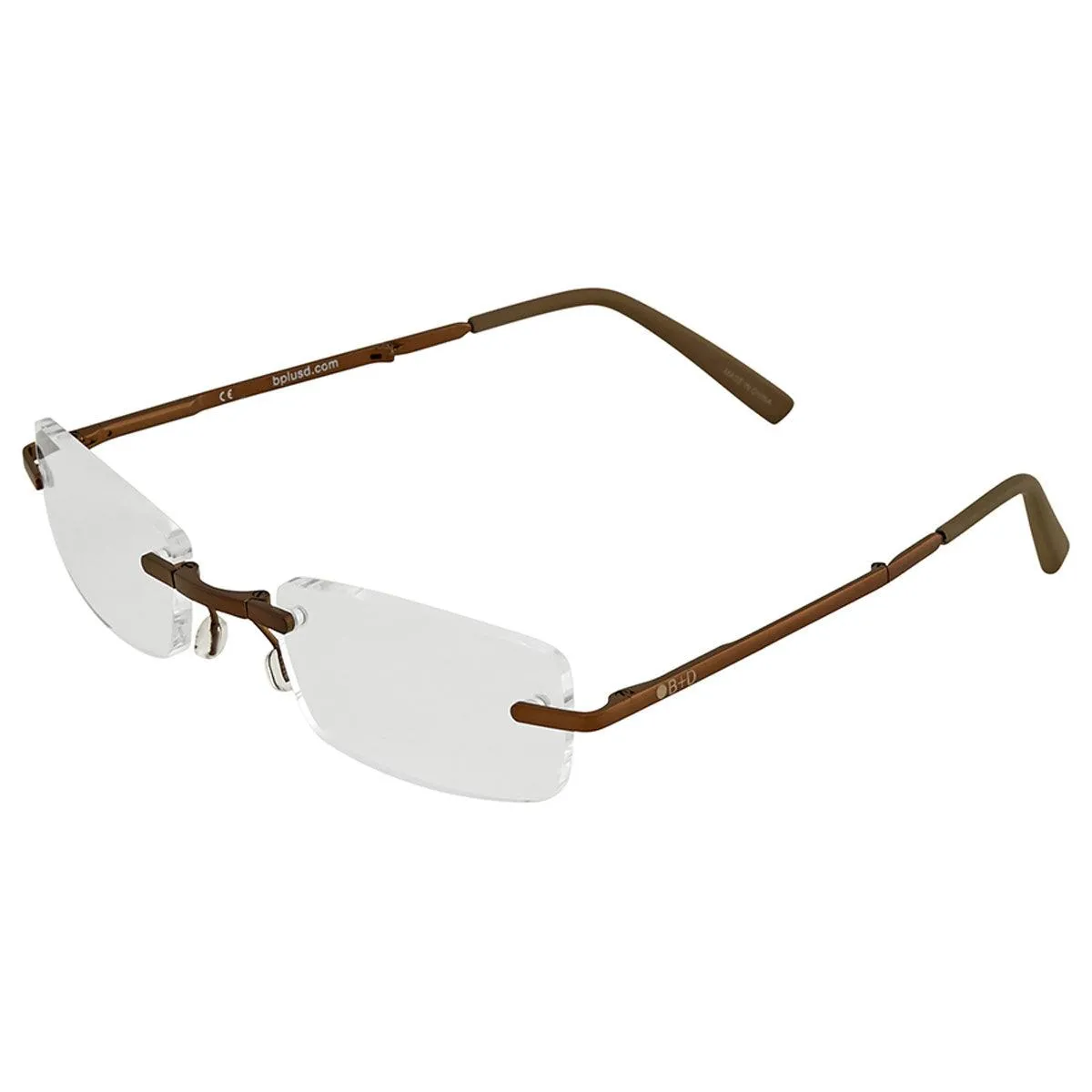 B D Unisex Eyeglasses - Folding Readers  1.50, Matt Brown/Brown | 2244-38-15