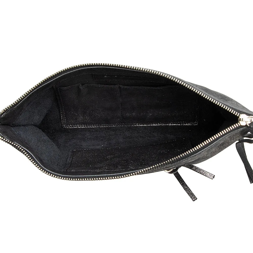 Balenciaga Metallic Calfskin Milky Way Papier Clutch (SHF-21705)