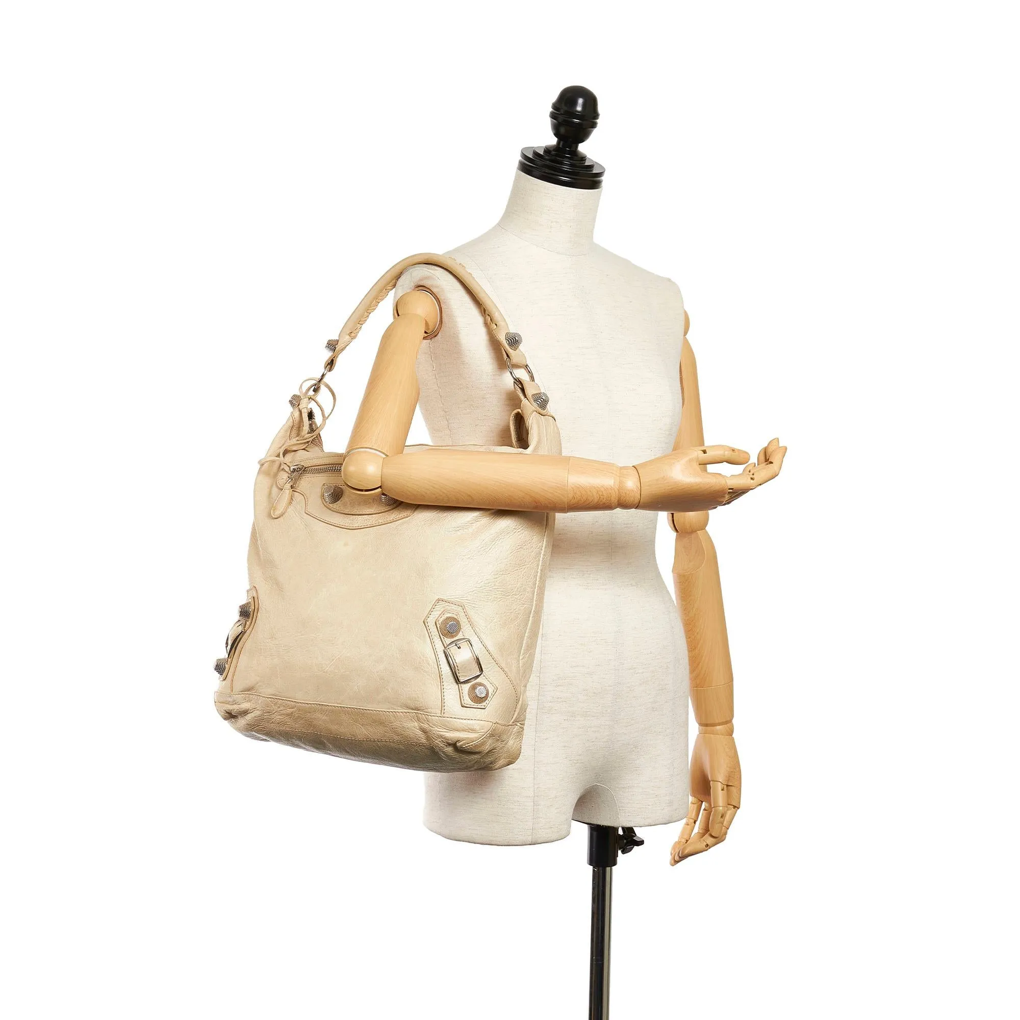 Balenciaga Motocross Classic Day Leather Shoulder Bag (SHG-29770)