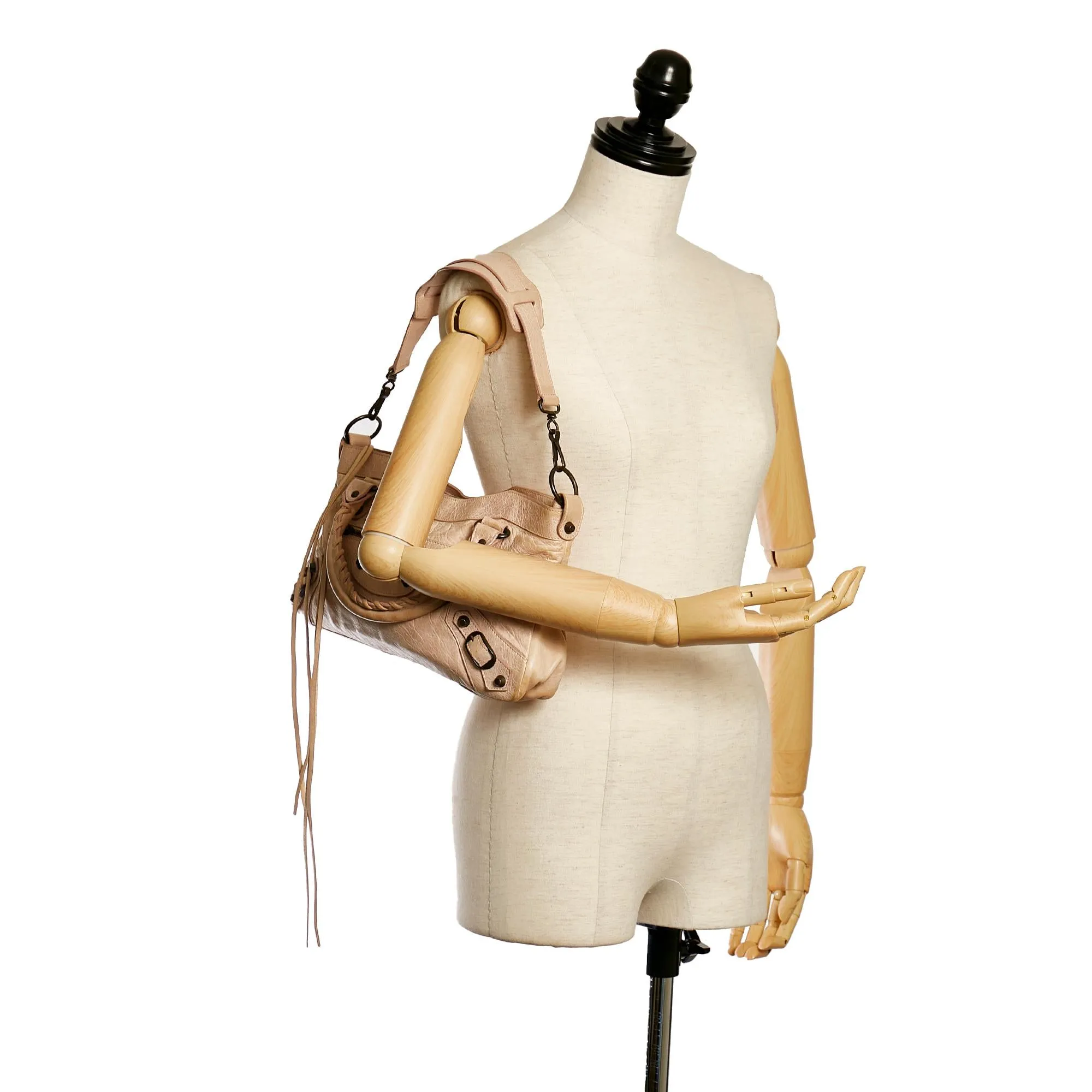 Balenciaga Motocross Classic First Lambskin Leather Satchel (SHG-33550)