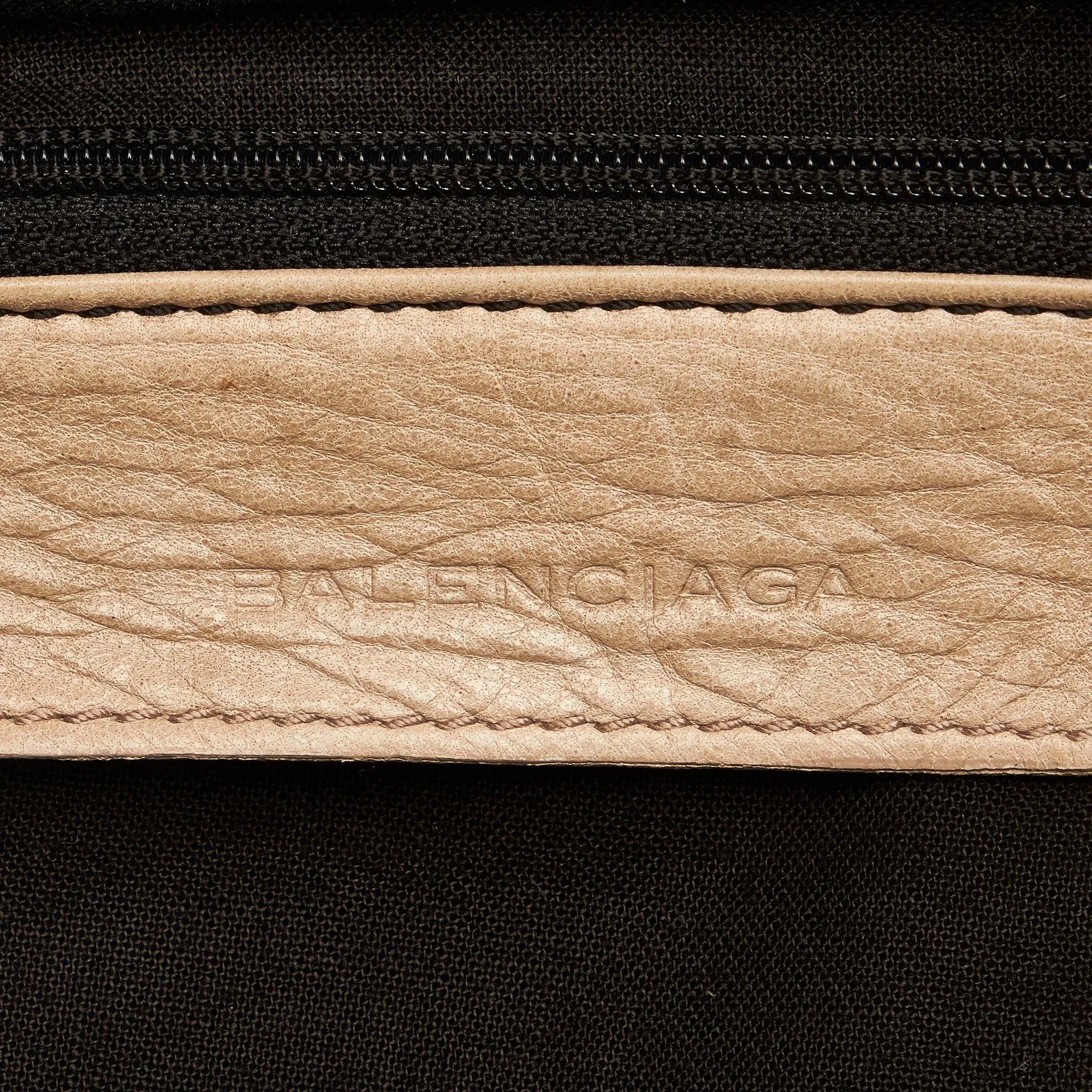 Balenciaga Motocross Classic First Lambskin Leather Satchel (SHG-34047)