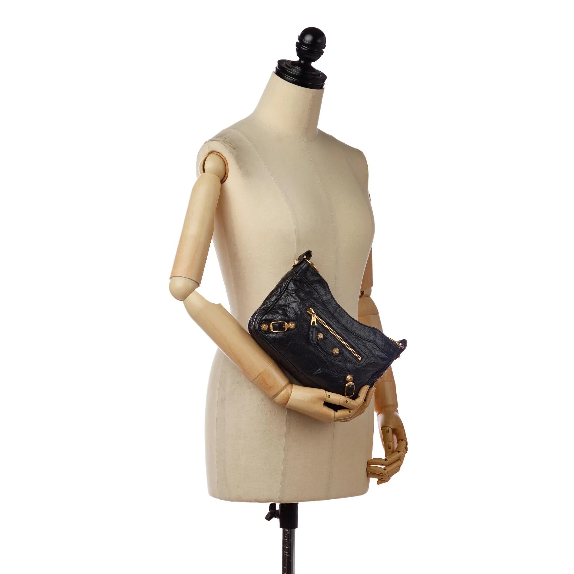Balenciaga Motocross Hip Giant 21 Leather Crossbody Bag (SHG-32796)
