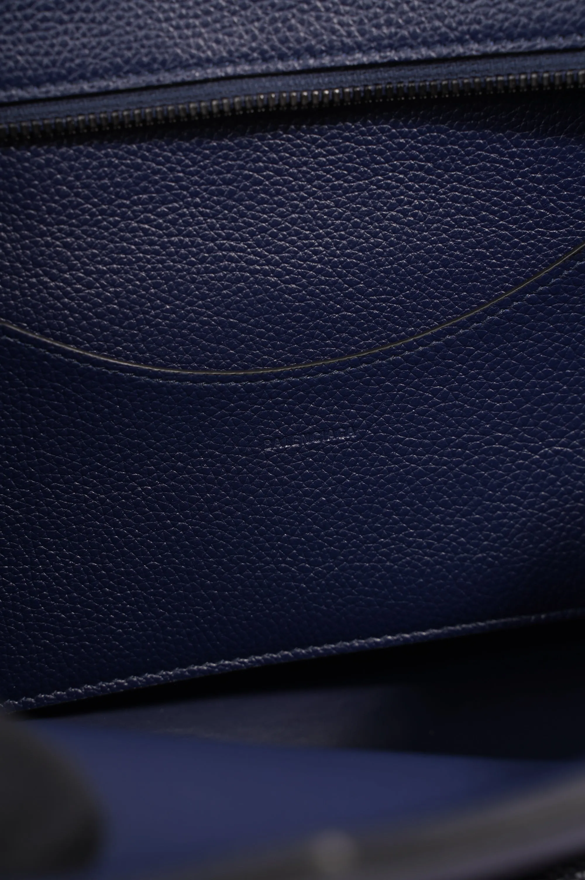 Balenciaga Womens Neo City Bag Navy Leather Medium