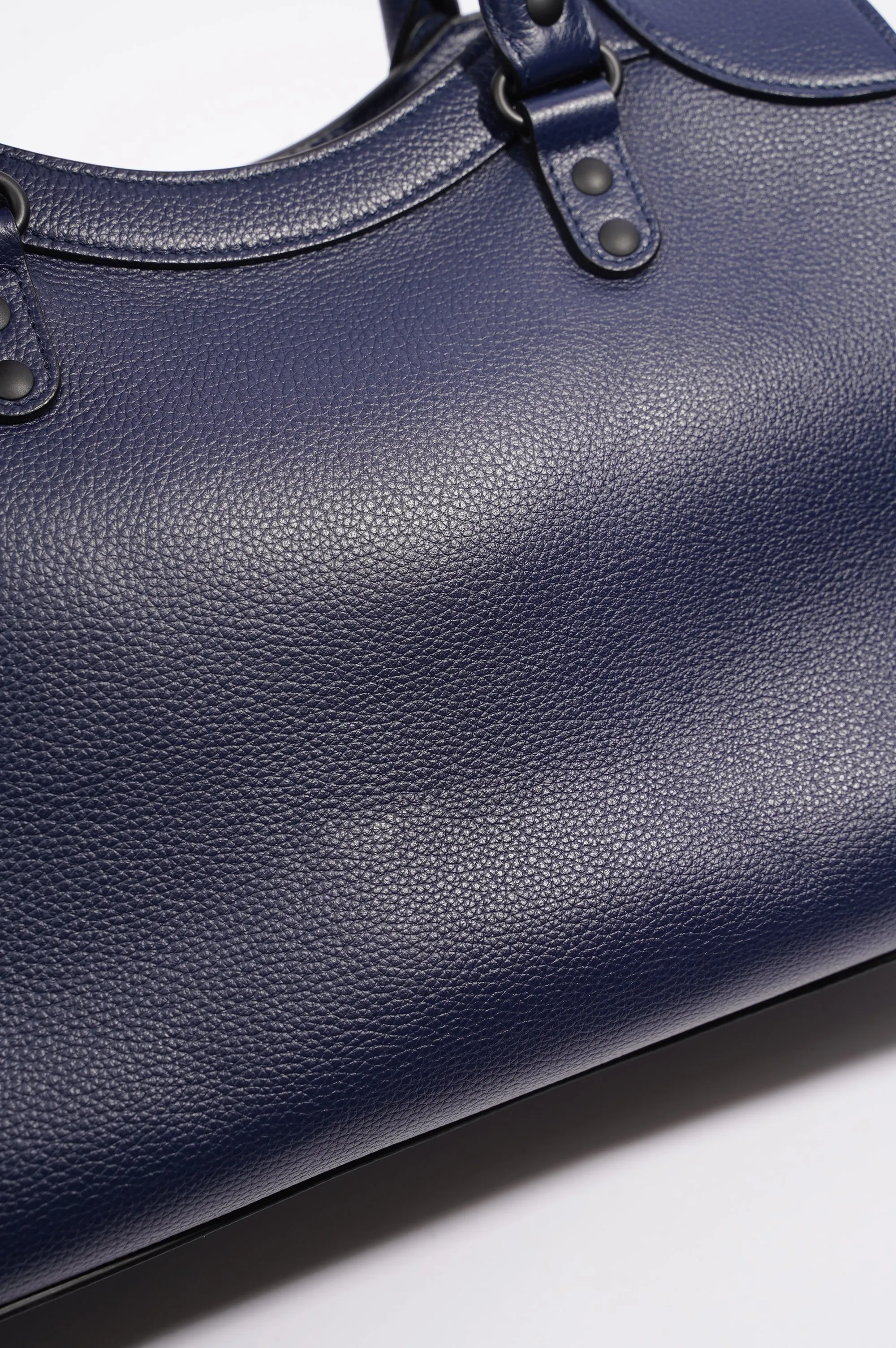 Balenciaga Womens Neo City Bag Navy Leather Medium