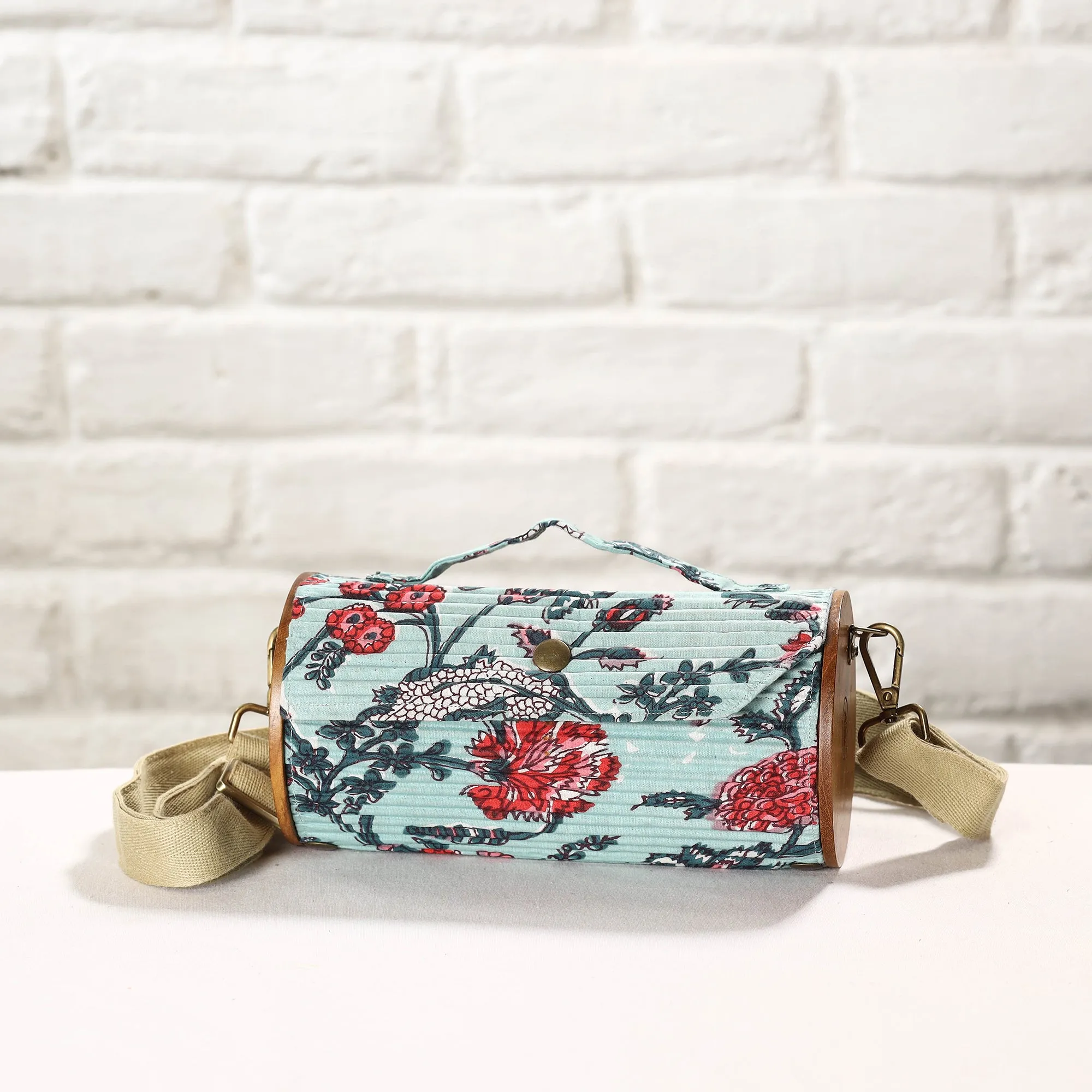 Blue - DIY Round Sling Bag / Clutch With Changeable Sleeve