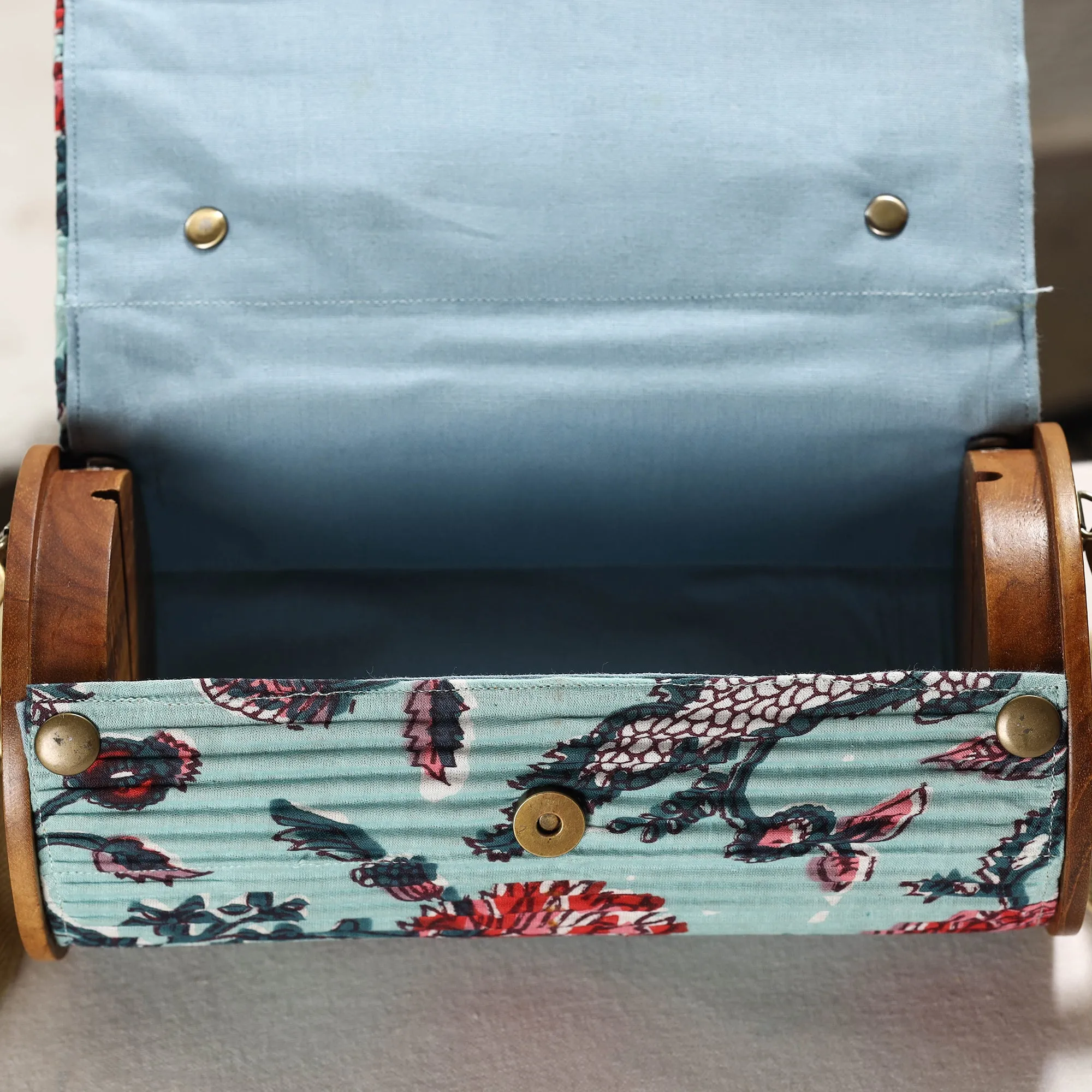 Blue - DIY Round Sling Bag / Clutch With Changeable Sleeve