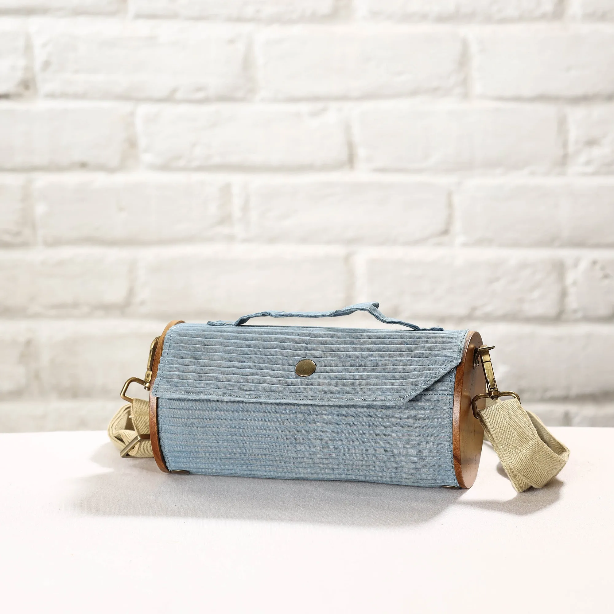 Blue - DIY Round Sling Bag / Clutch With Changeable Sleeve