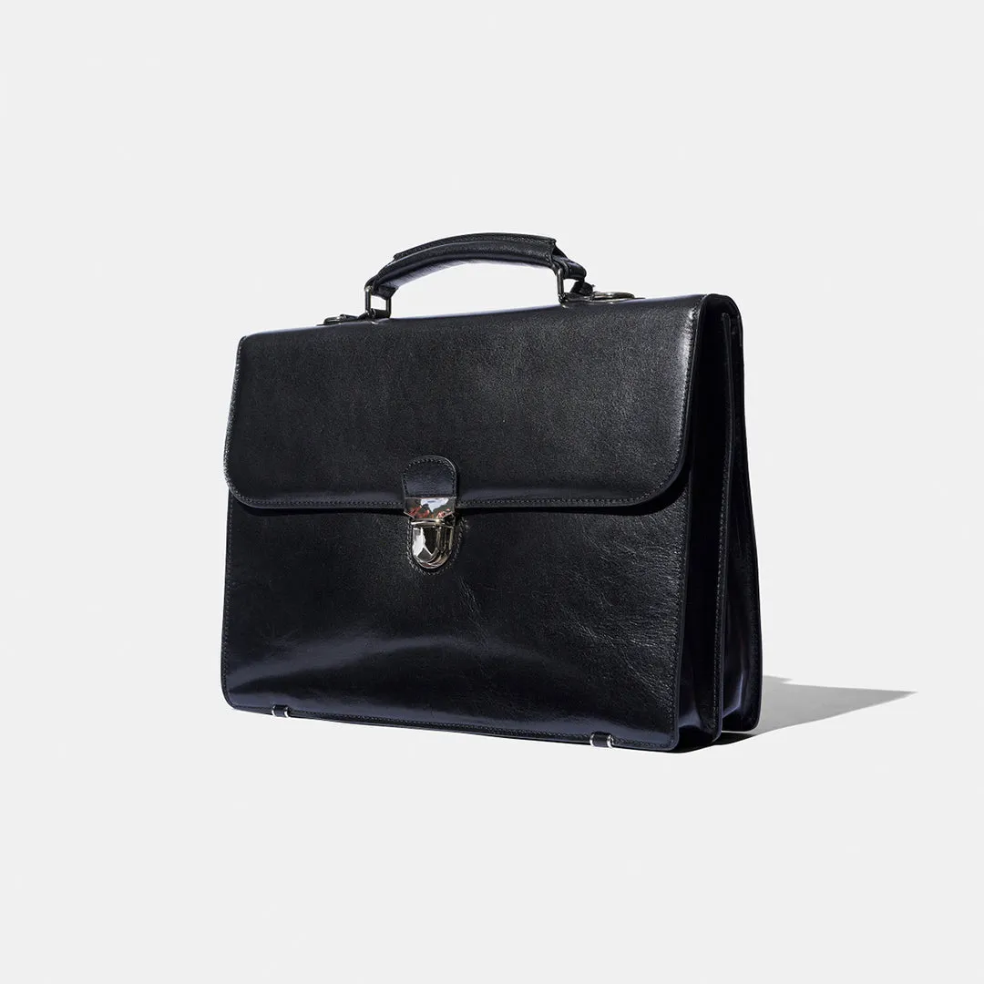 Briefcase - Black Leather by Baron