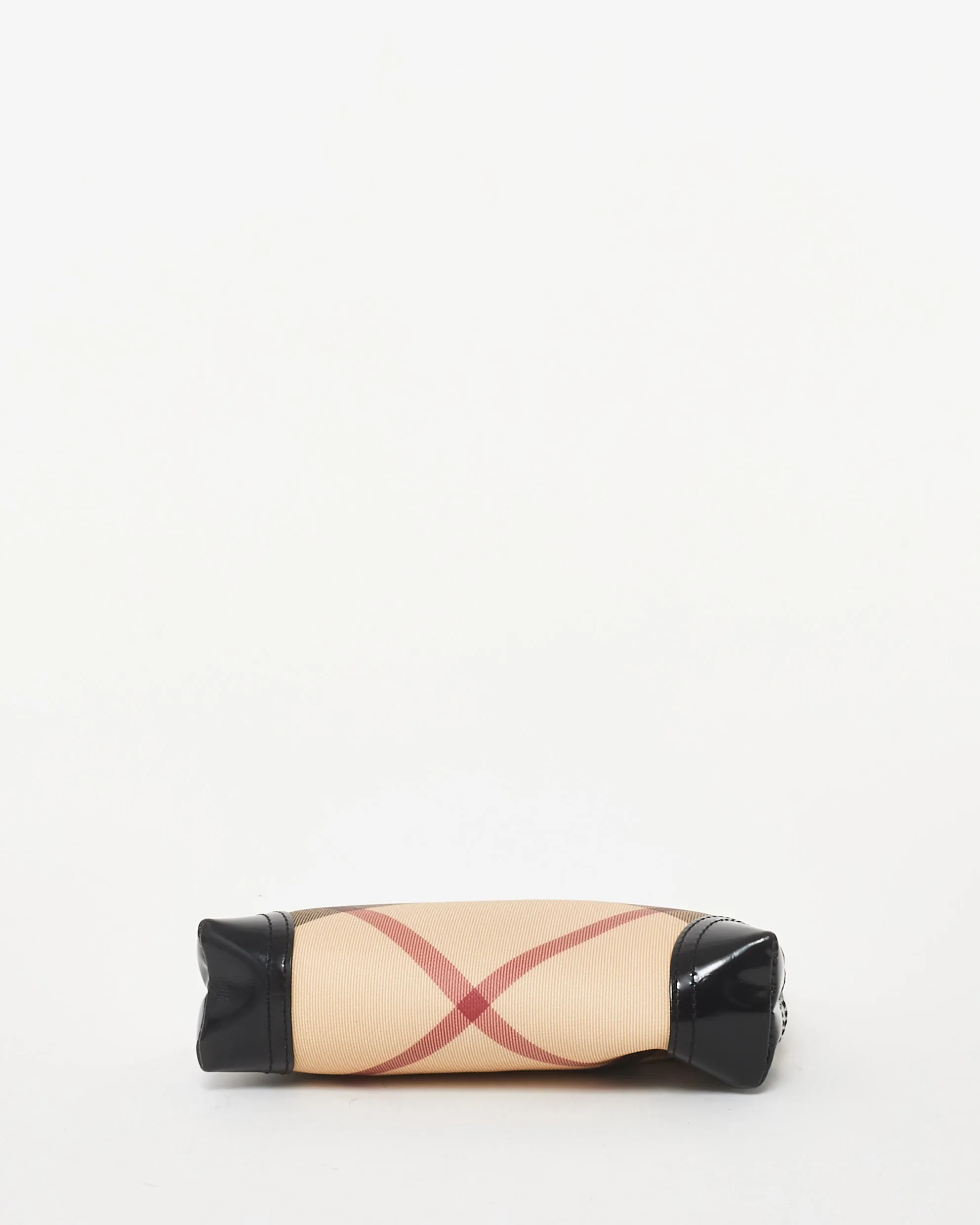 Burberry Beige Nova Check Coated Canvas Cosmetic Pouch