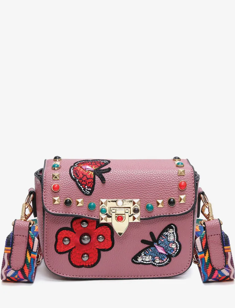 Butterfly Embroidery Mini Bag