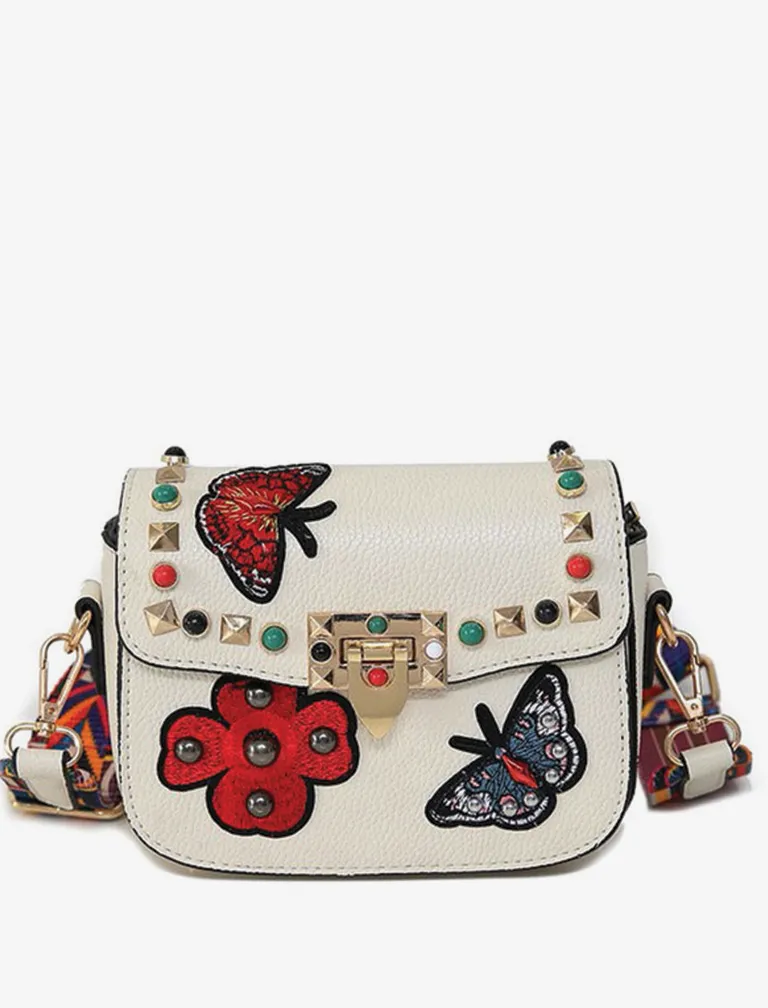 Butterfly Embroidery Mini Bag