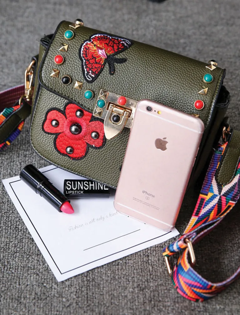 Butterfly Embroidery Mini Bag