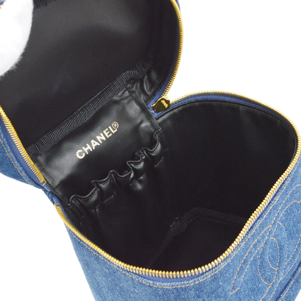 CHANEL 1996-1997 Timeless Vanity Handbag Denim AK31821g