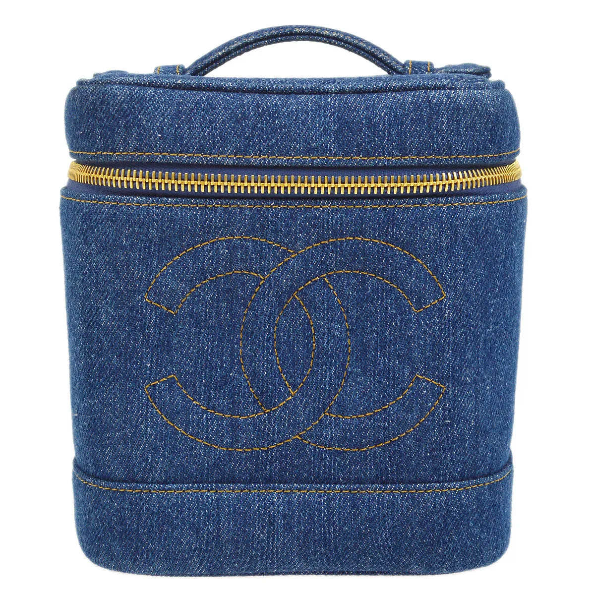 CHANEL 1996-1997 Timeless Vanity Handbag Denim AK31821g