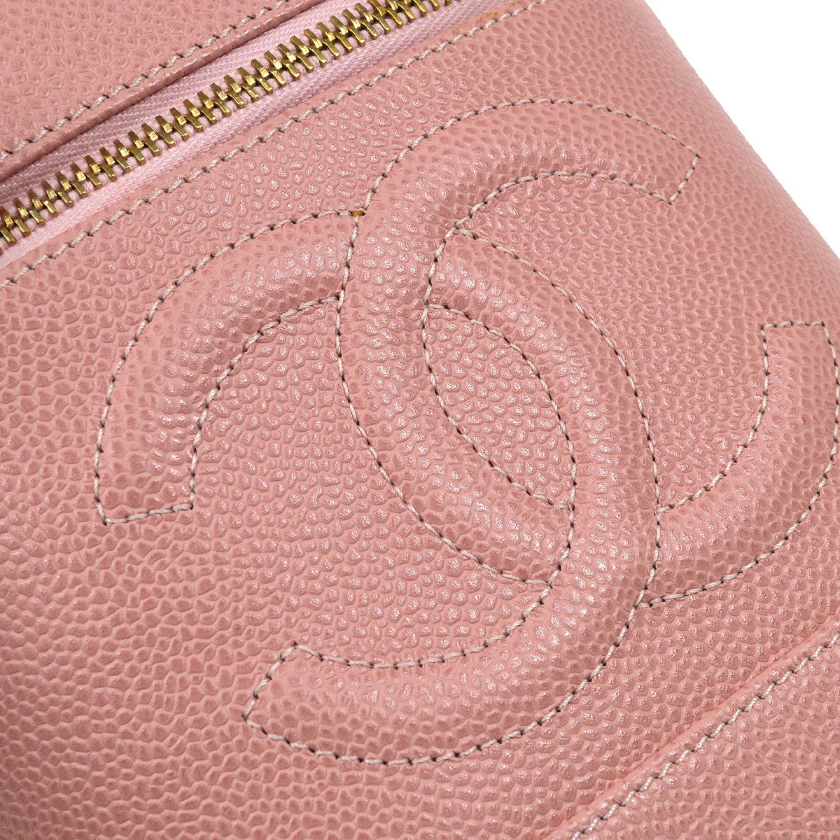 CHANEL 2001-2003 Pink Caviar Timeless Vanity Handbag