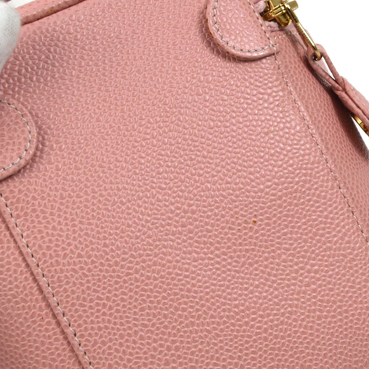 CHANEL 2001-2003 Pink Caviar Timeless Vanity Handbag