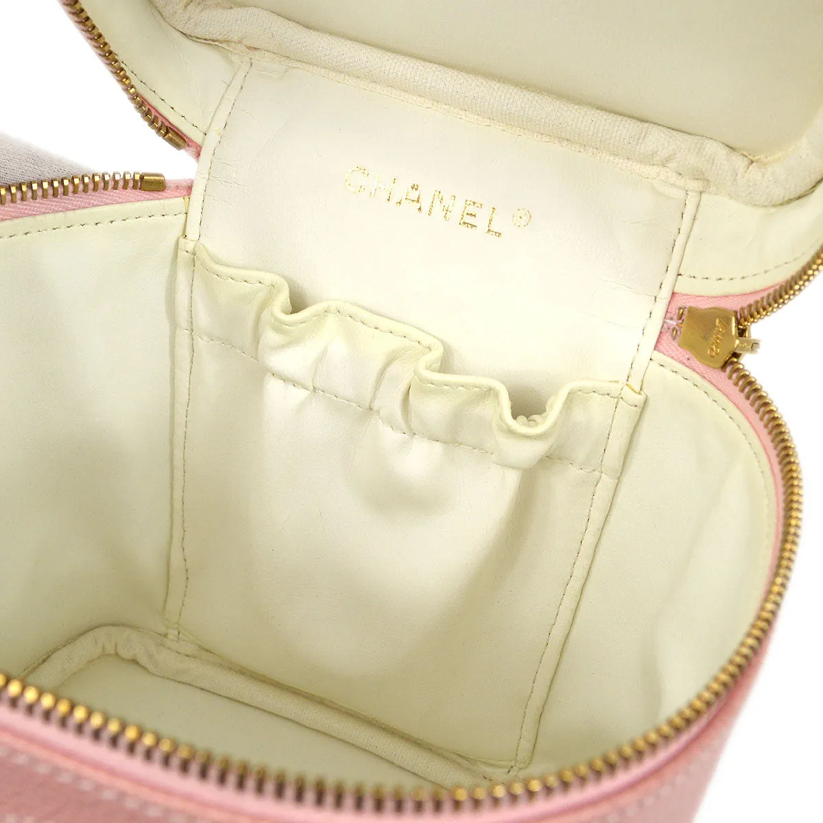 CHANEL 2001-2003 Pink Caviar Timeless Vanity Handbag