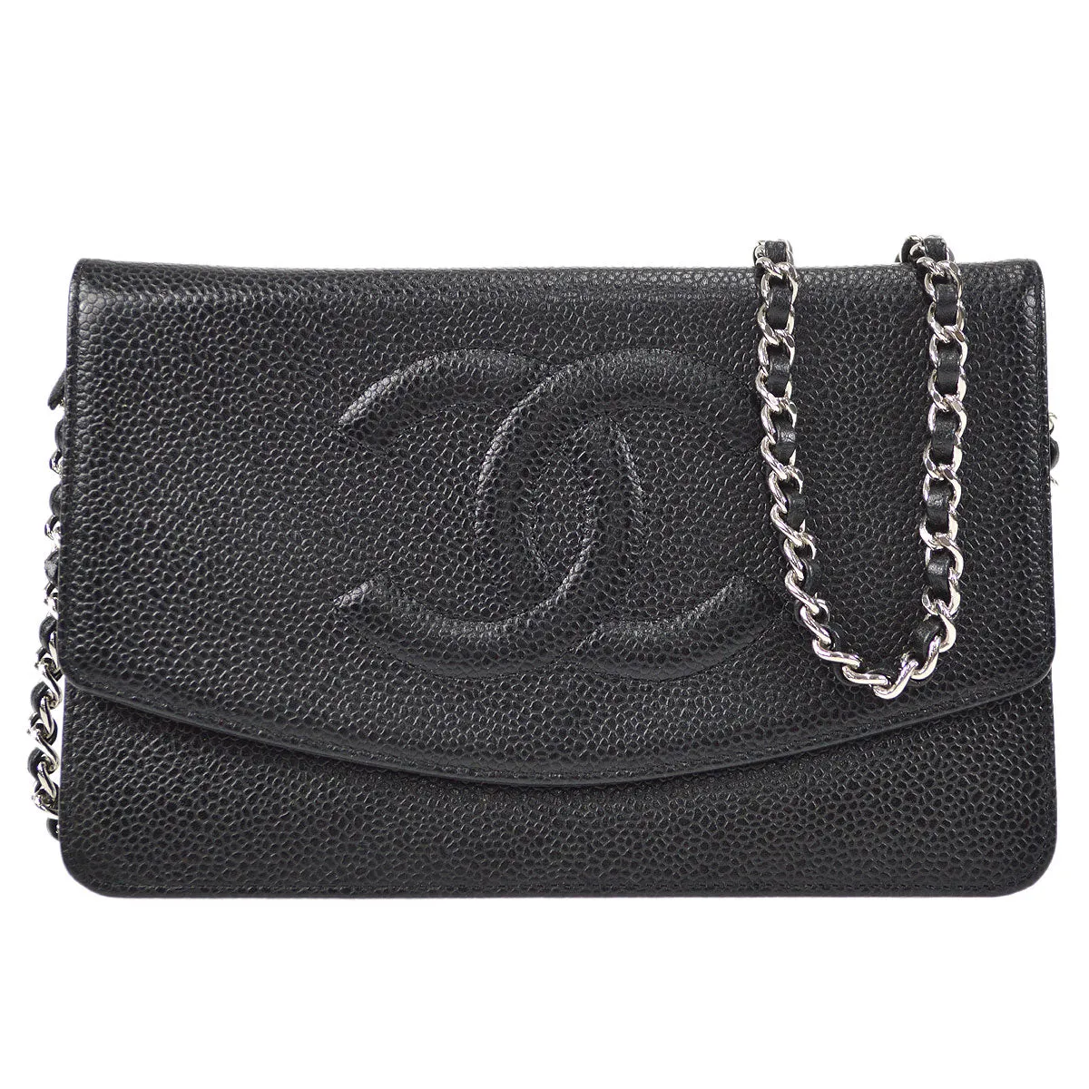 CHANEL 2004-2005 Timeless WOC SHW Black Caviar