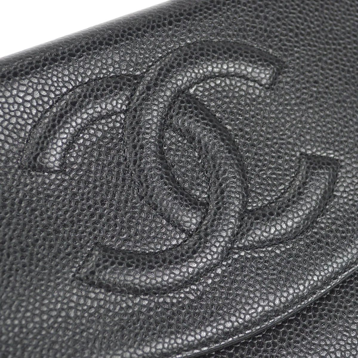 CHANEL 2004-2005 Timeless WOC SHW Black Caviar