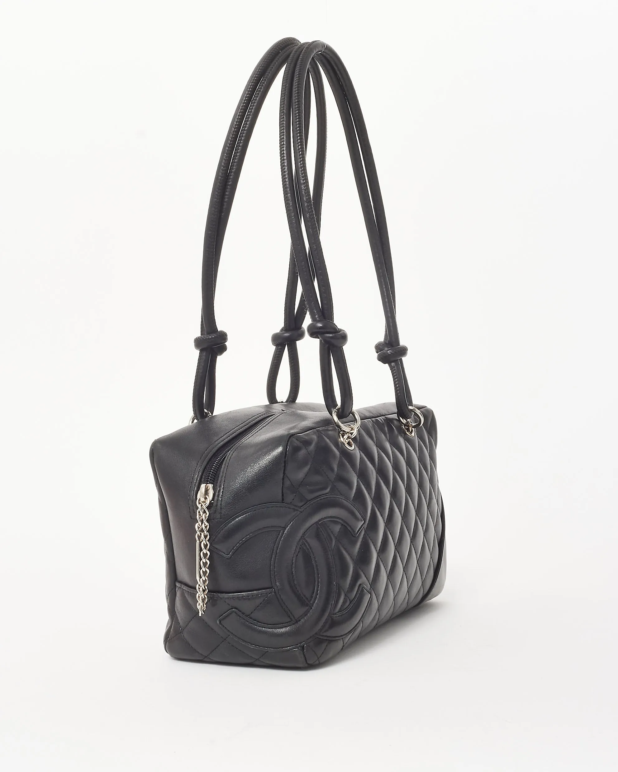 Chanel Black Quilted Leather Rectangular Large Cambon Bag