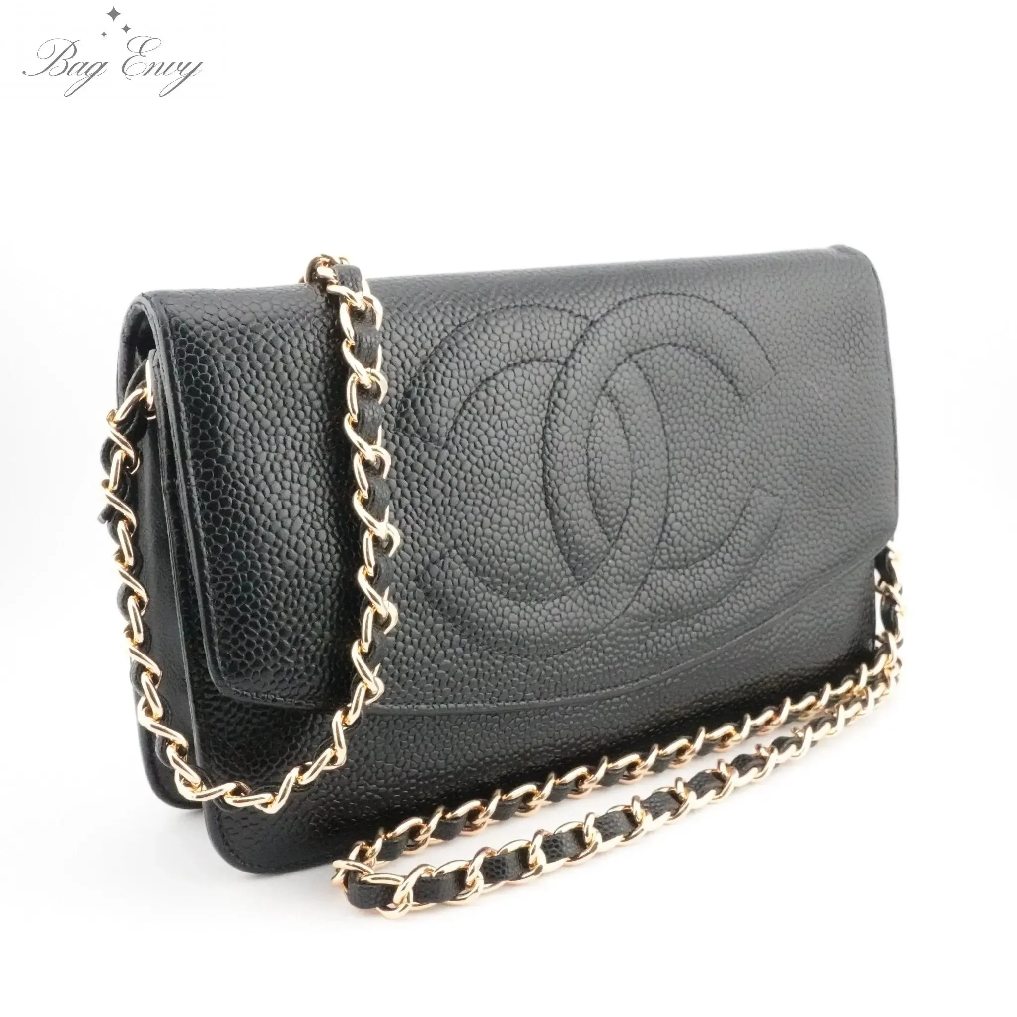 CHANEL Caviar Timeless Clutch on Chain