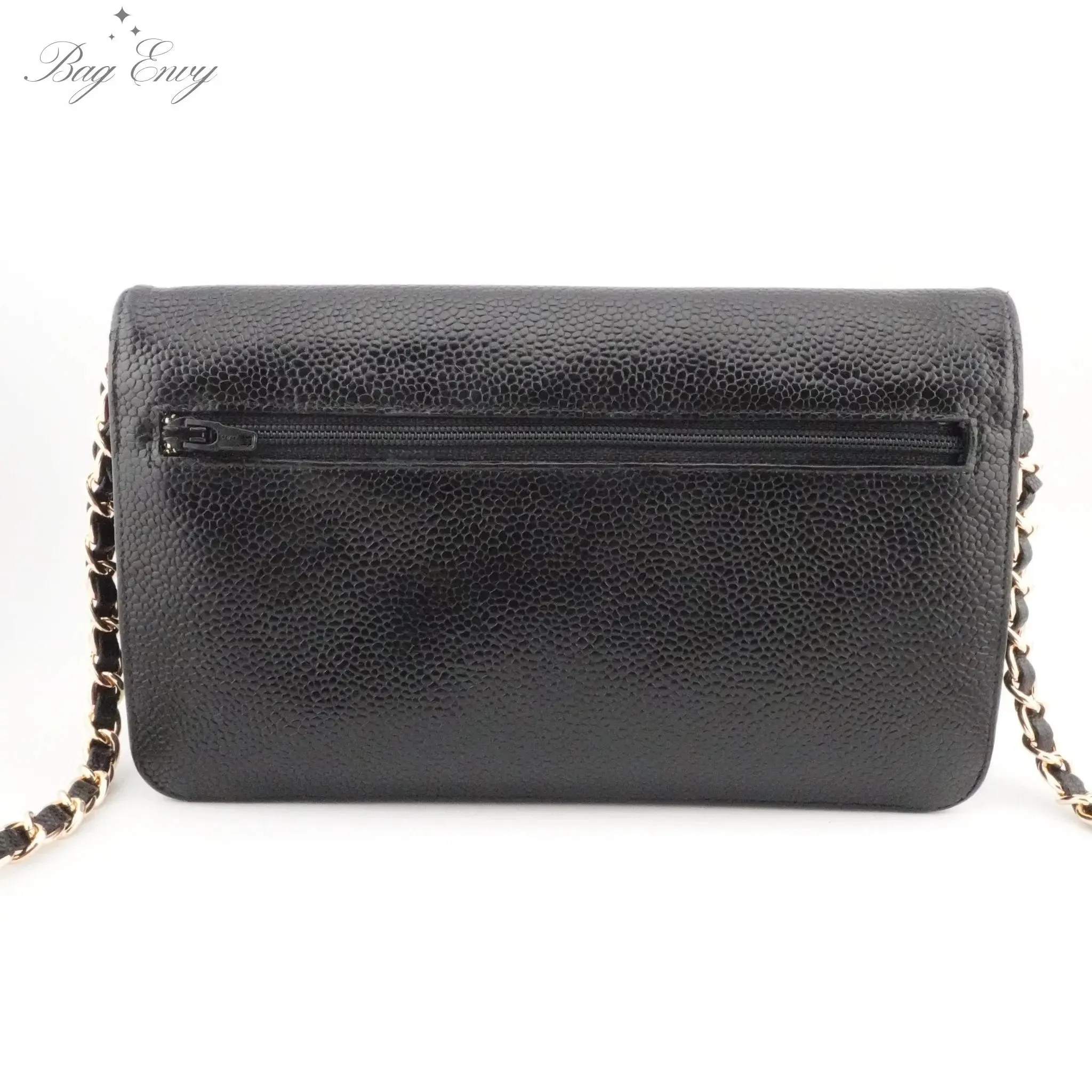 CHANEL Caviar Timeless Clutch on Chain