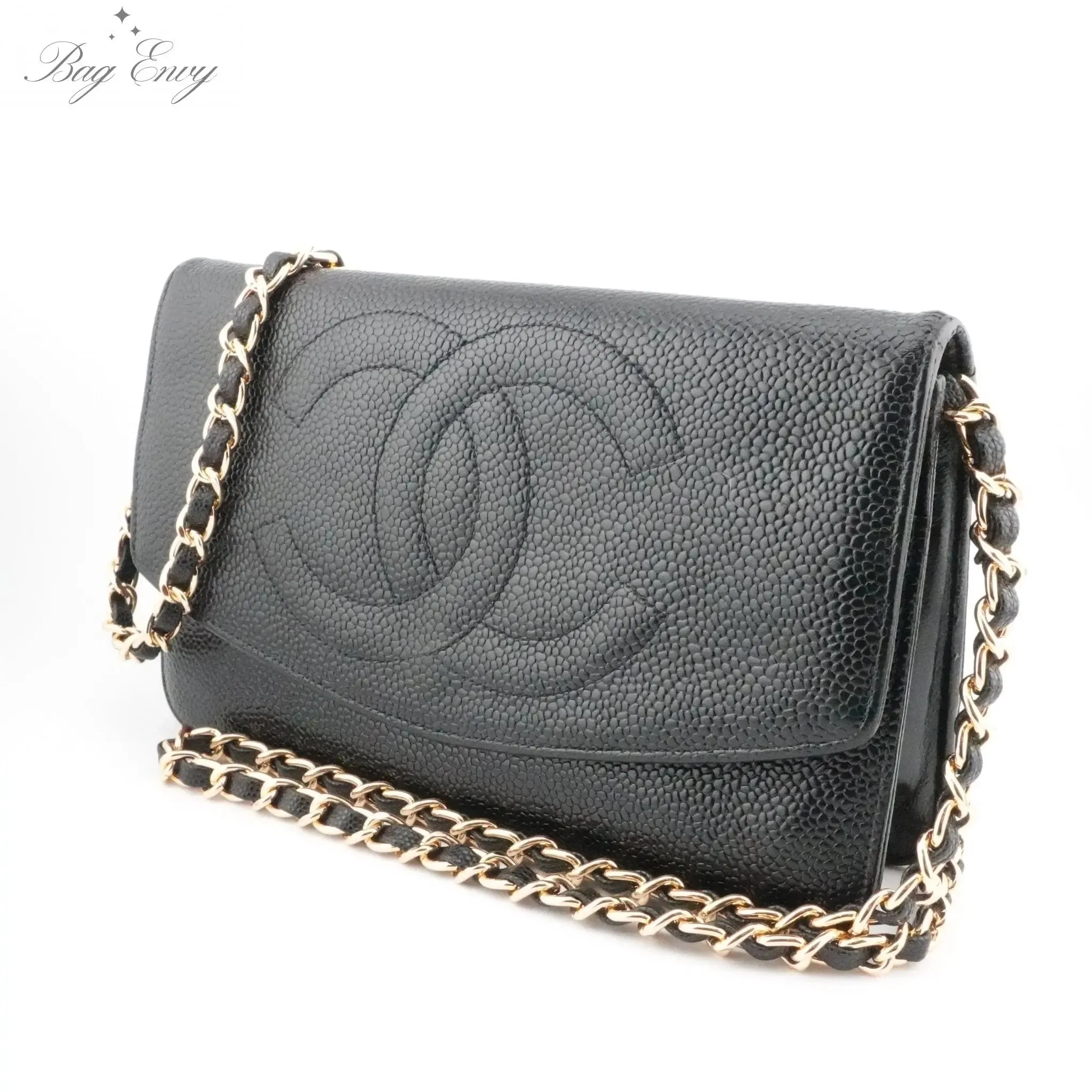 CHANEL Caviar Timeless Clutch on Chain