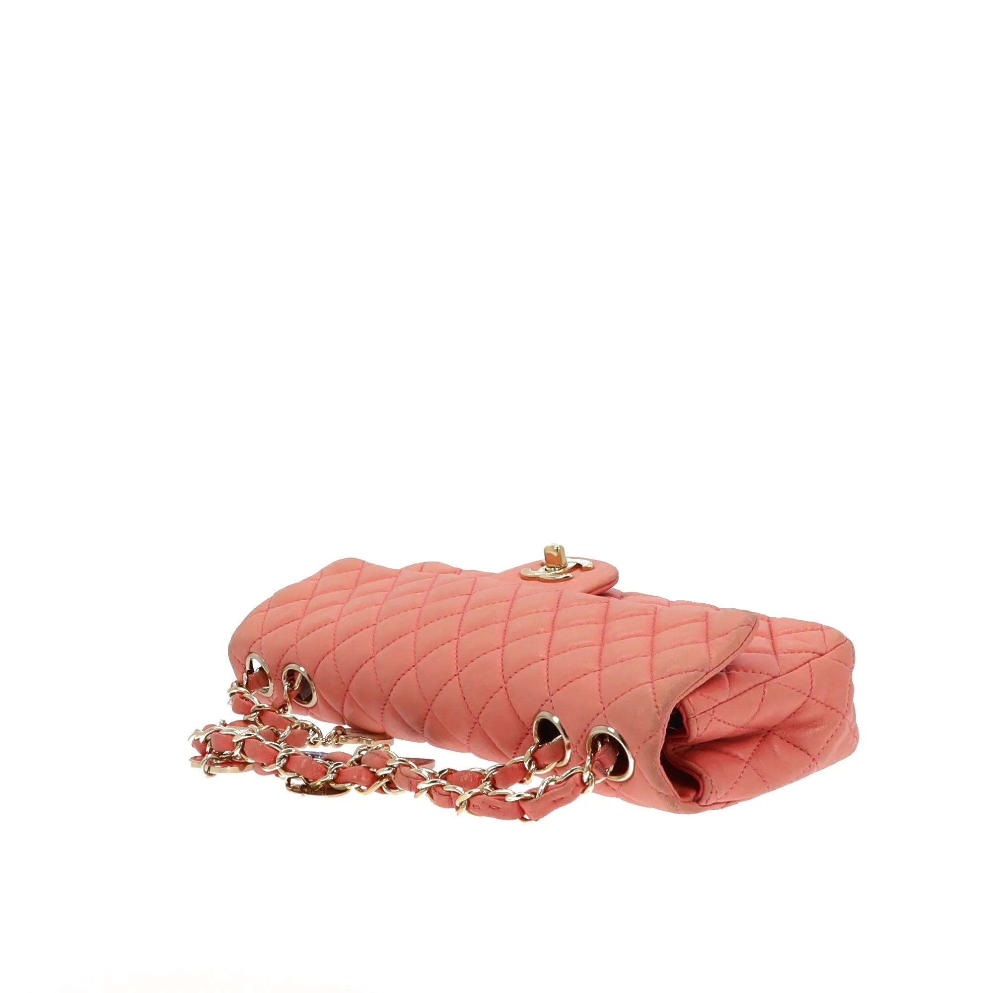 CHANEL Limited Edition "Bonne Chance" Timeless Pochette Single Flap in pink leather