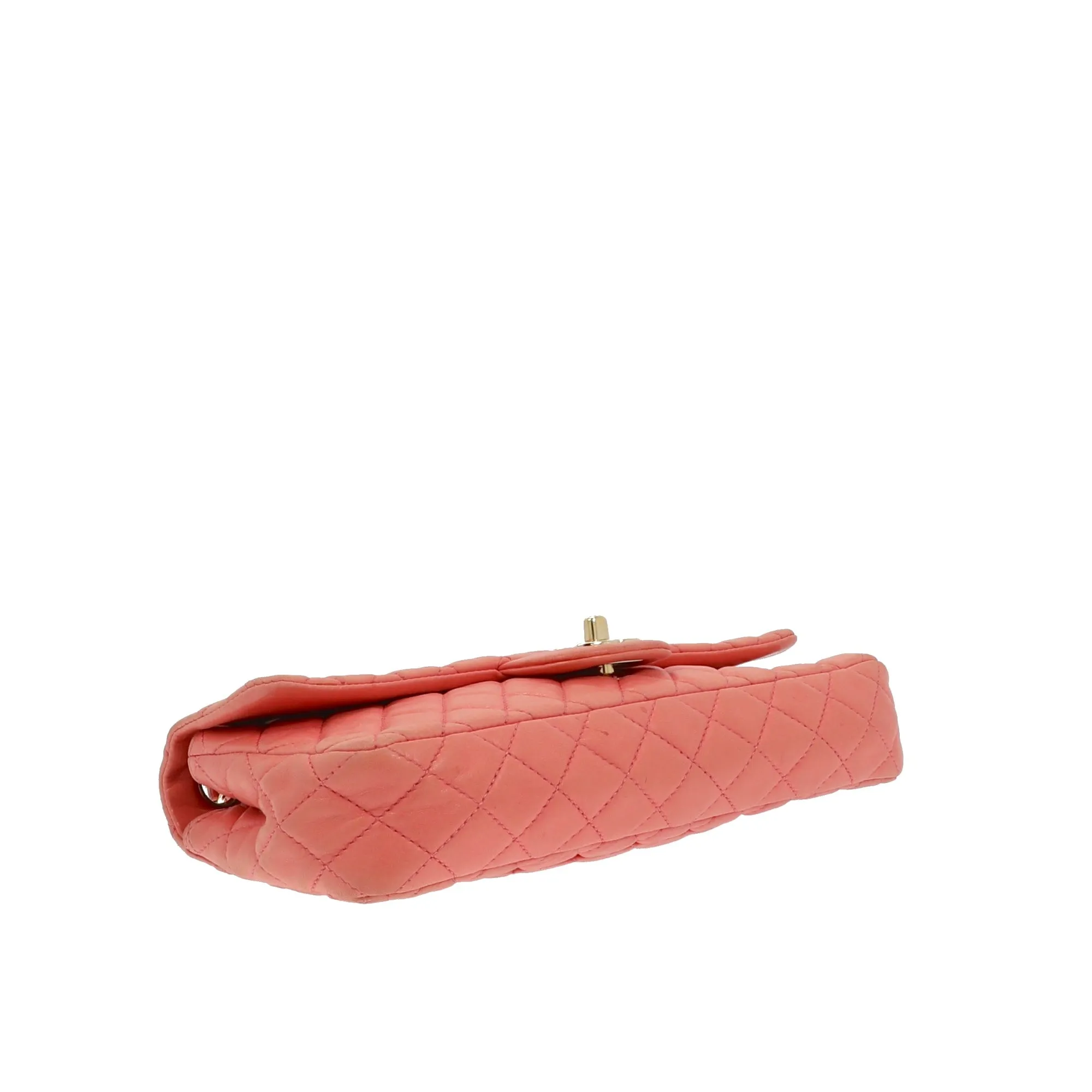 CHANEL Limited Edition "Bonne Chance" Timeless Pochette Single Flap in pink leather