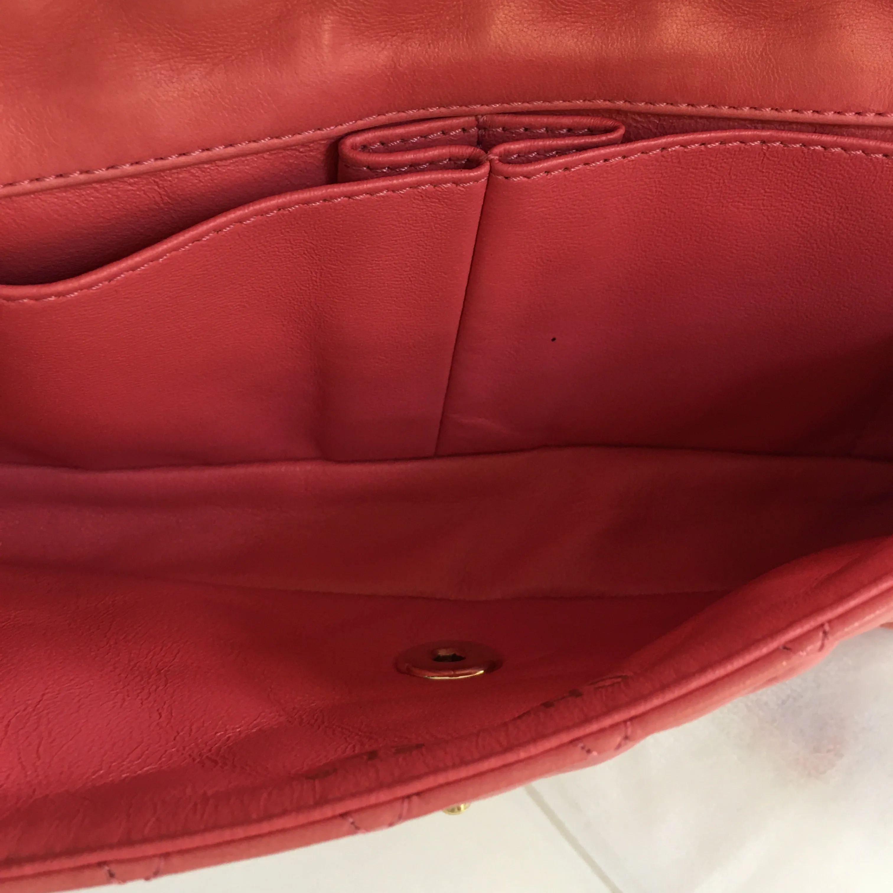 CHANEL Limited Edition "Bonne Chance" Timeless Pochette Single Flap in pink leather