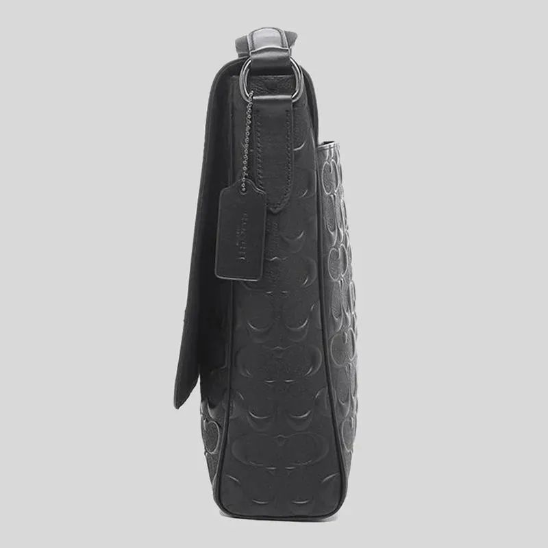 Coach Houston Map Bag In Signature Leather Black RS-4006