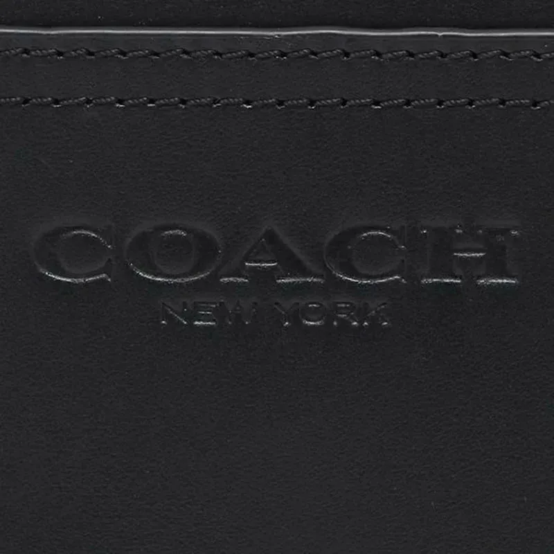Coach Houston Map Bag In Signature Leather Black RS-4006