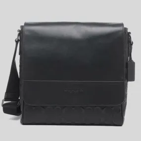 Coach Houston Map Bag In Signature Leather Black RS-4006
