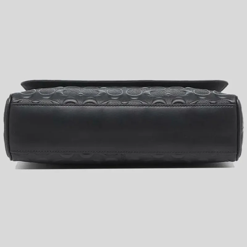 Coach Houston Map Bag In Signature Leather Black RS-4006