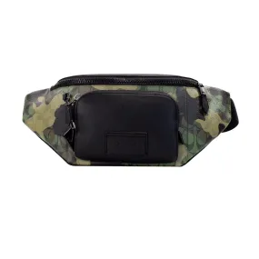 Coach Track Green Signature Camo Print Coated Canvas Belt Bag