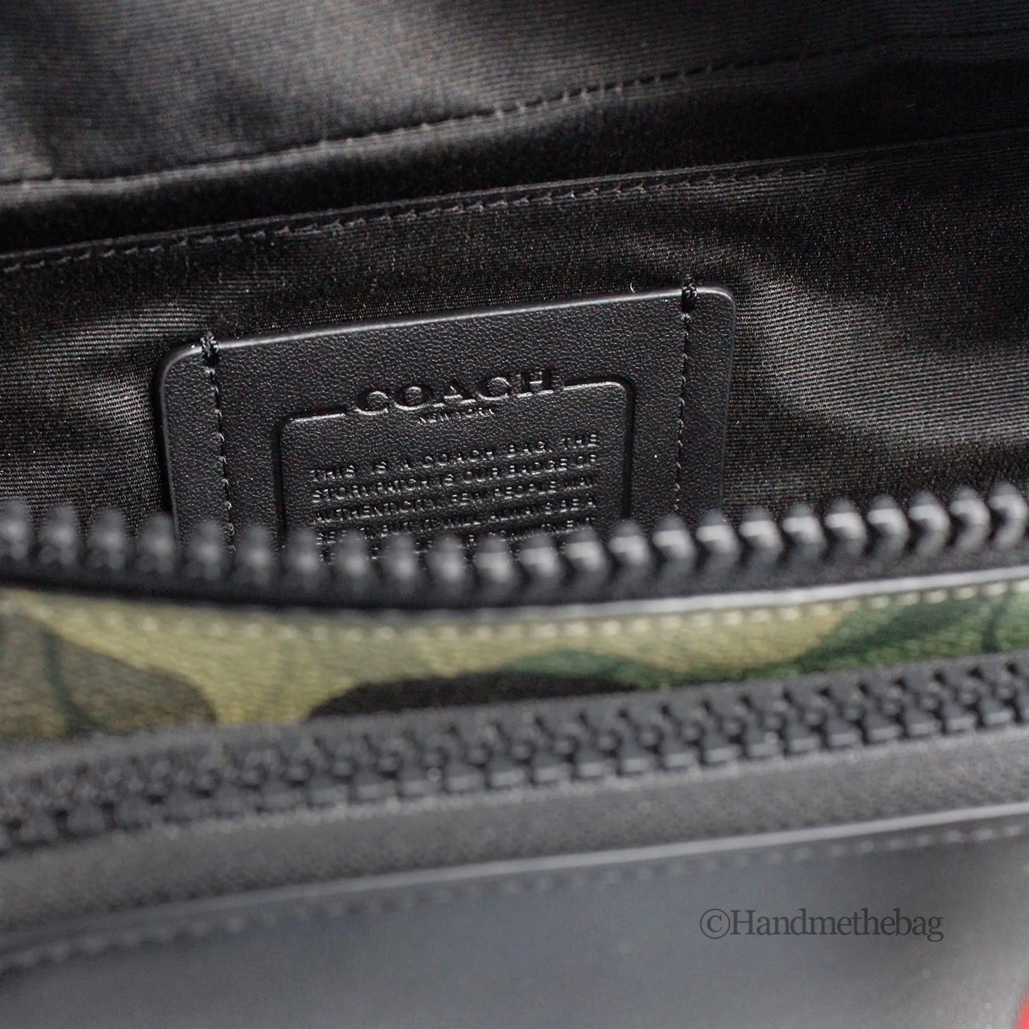 Coach Track Green Signature Camo Print Coated Canvas Belt Bag