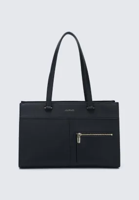 Cody Multi-compartment Tote Bag (Black)