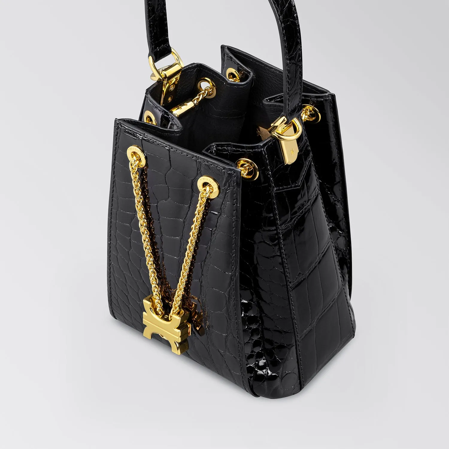 CREST LINK ORIGAMI BUCKET BAG