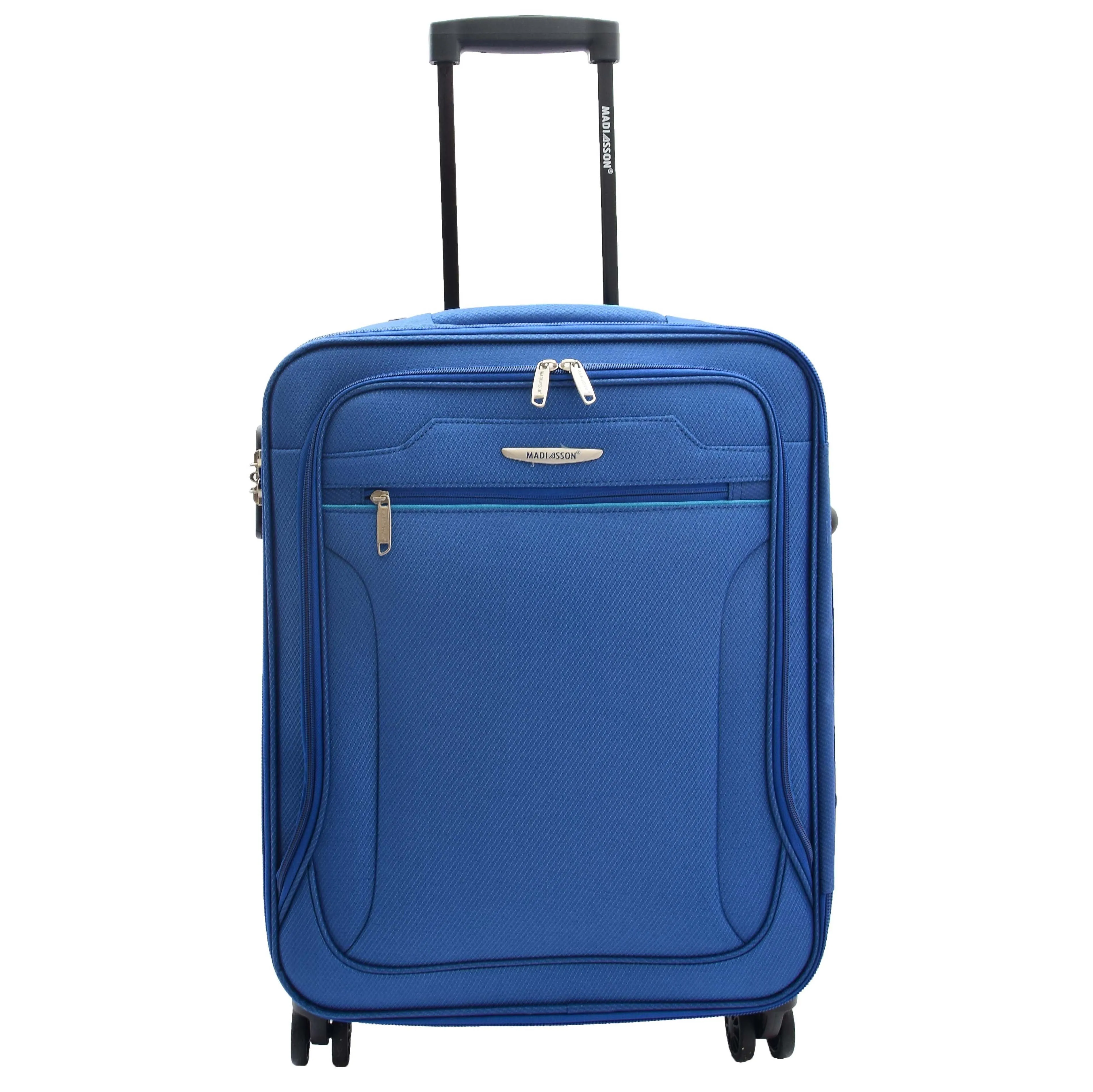 DR524 Expandable Lightweight Soft Luggage Suitcases With Four Wheels Blue