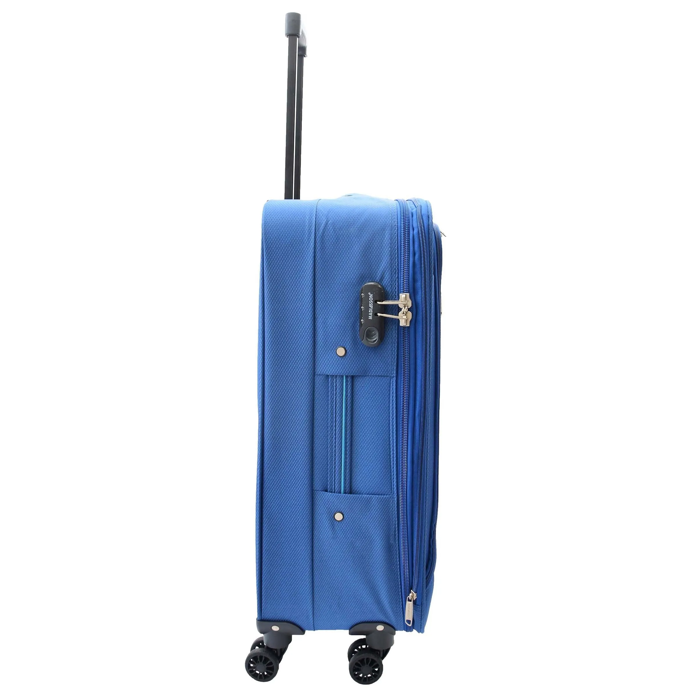 DR524 Expandable Lightweight Soft Luggage Suitcases With Four Wheels Blue