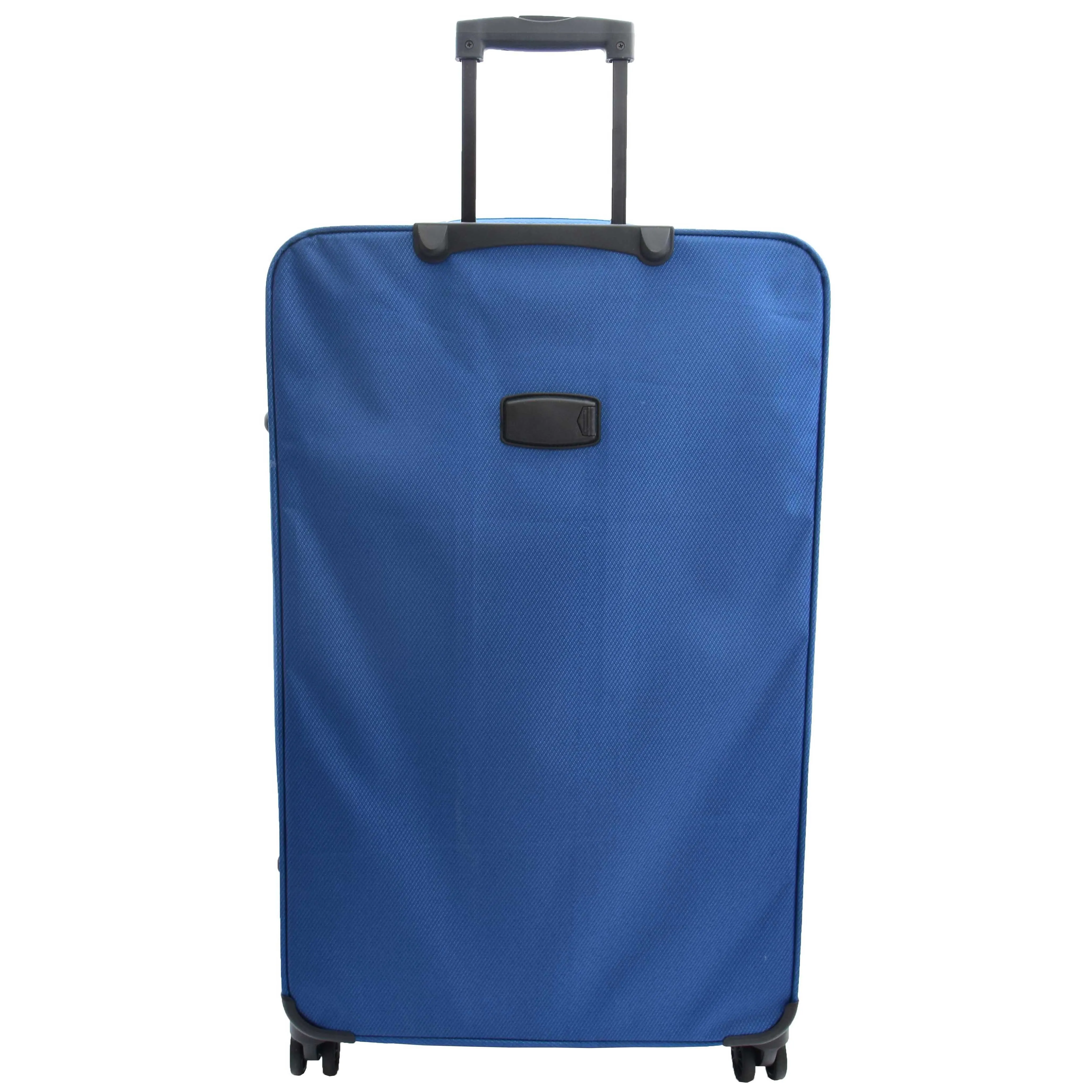 DR524 Expandable Lightweight Soft Luggage Suitcases With Four Wheels Blue