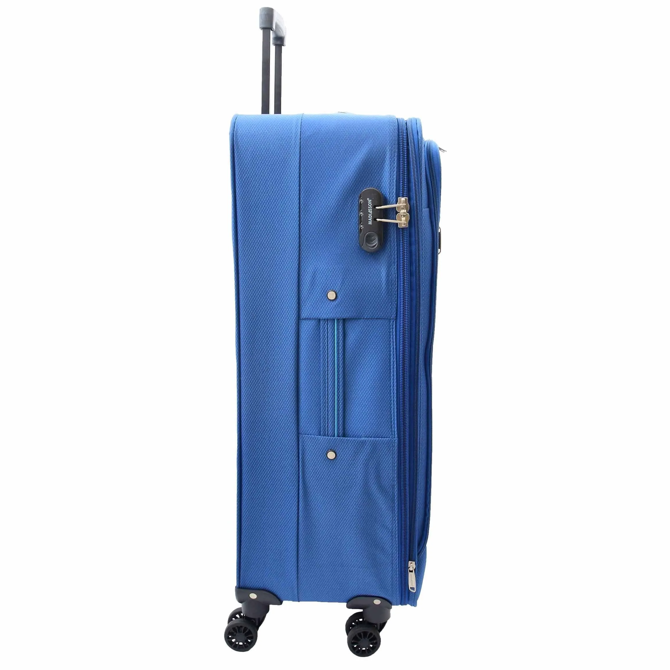 DR524 Expandable Lightweight Soft Luggage Suitcases With Four Wheels Blue