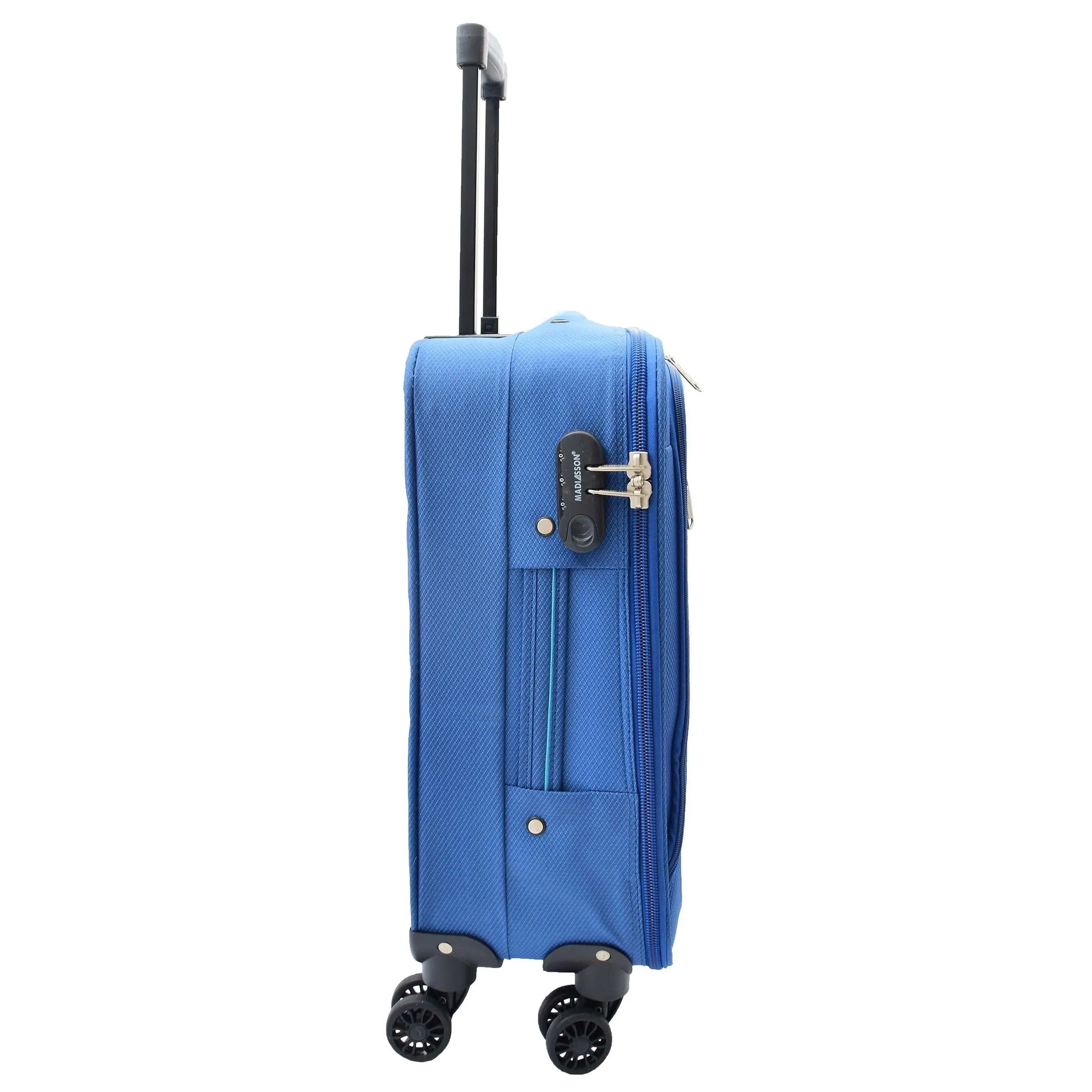 DR524 Expandable Lightweight Soft Luggage Suitcases With Four Wheels Blue