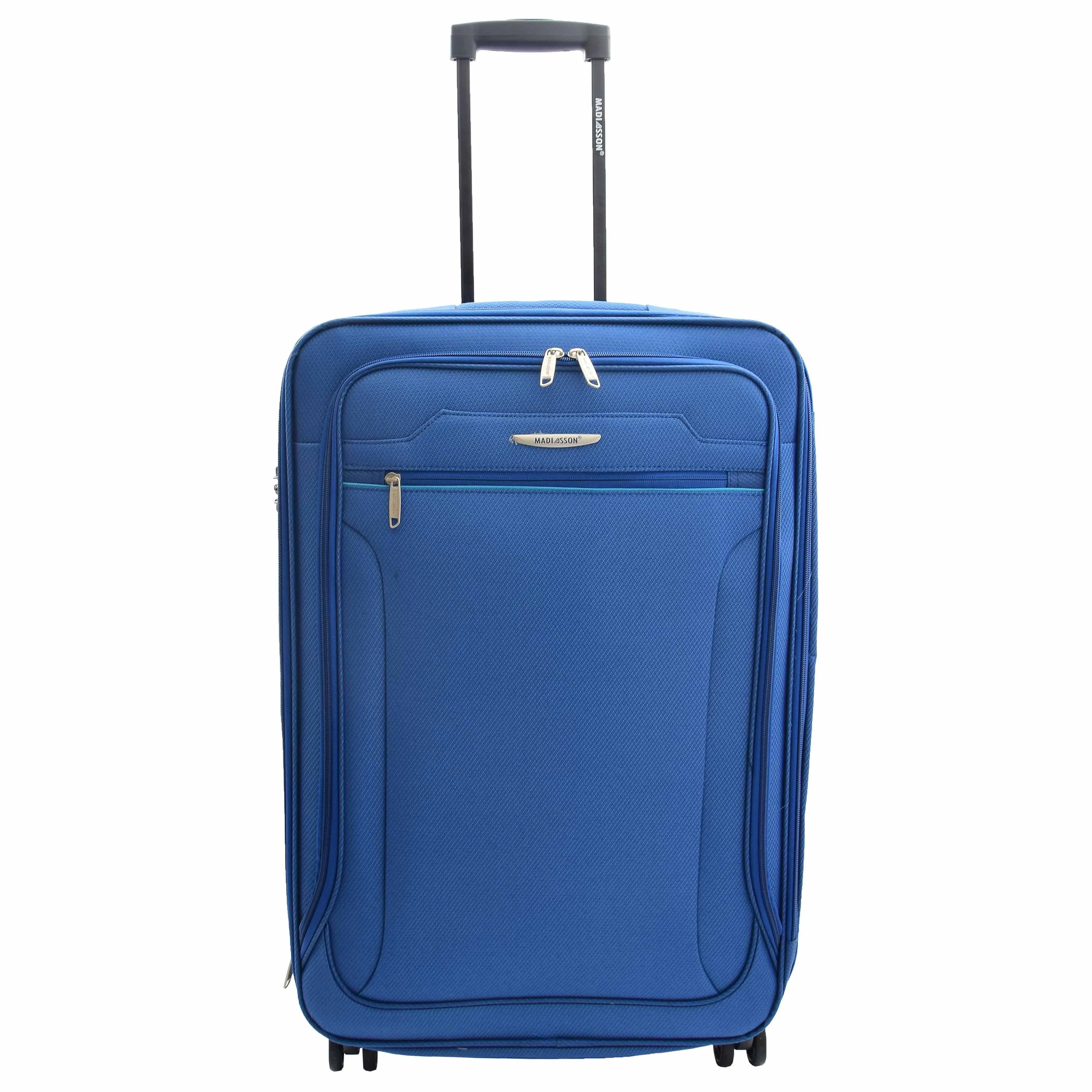 DR524 Expandable Lightweight Soft Luggage Suitcases With Four Wheels Blue