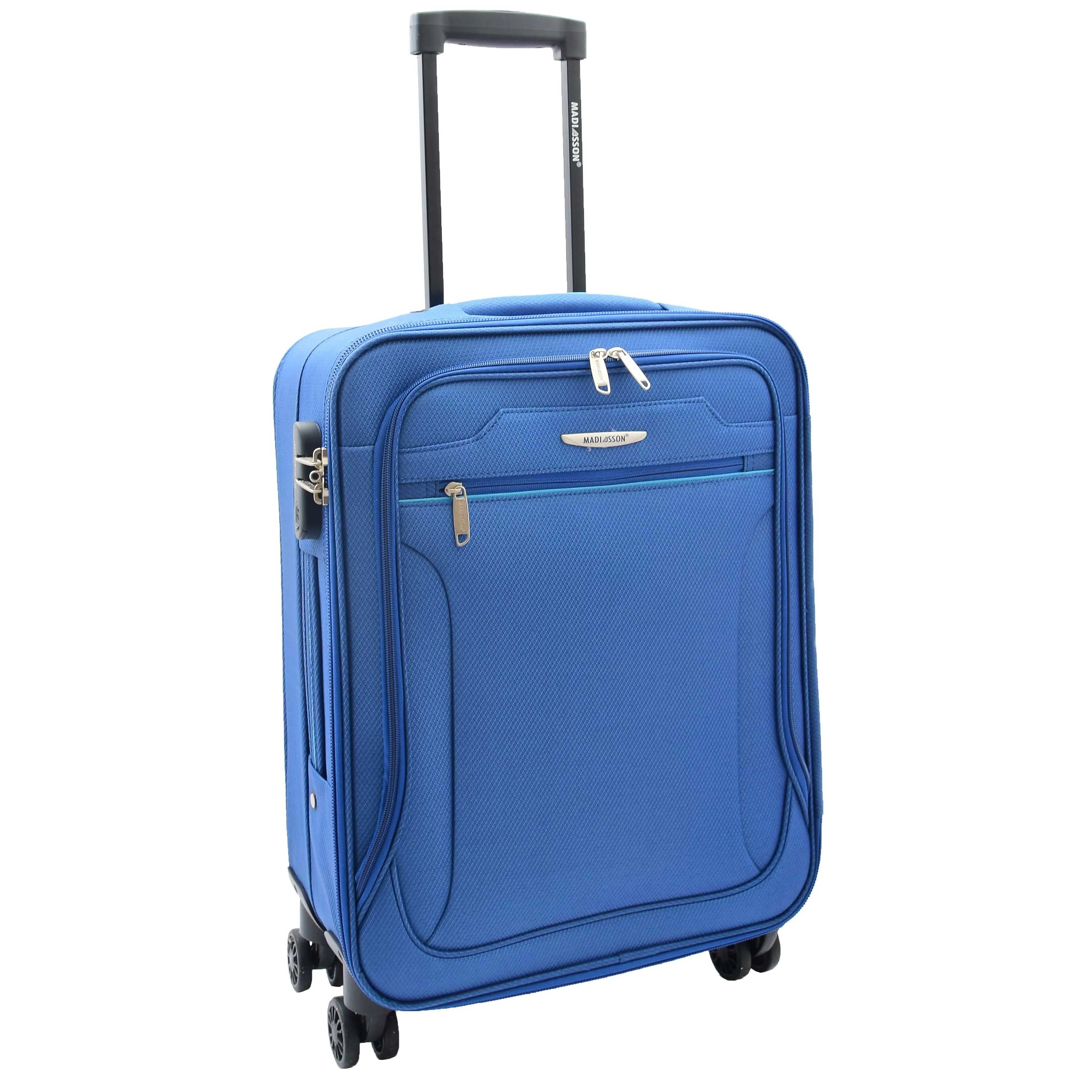 DR524 Expandable Lightweight Soft Luggage Suitcases With Four Wheels Blue